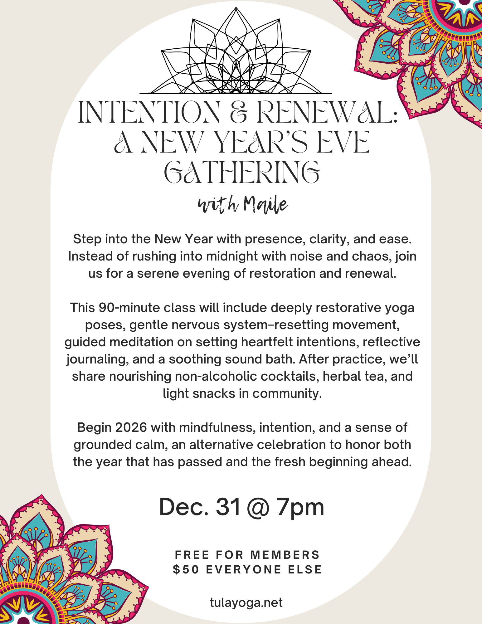 Intention & Renewal: A New Year's Eve Gathering