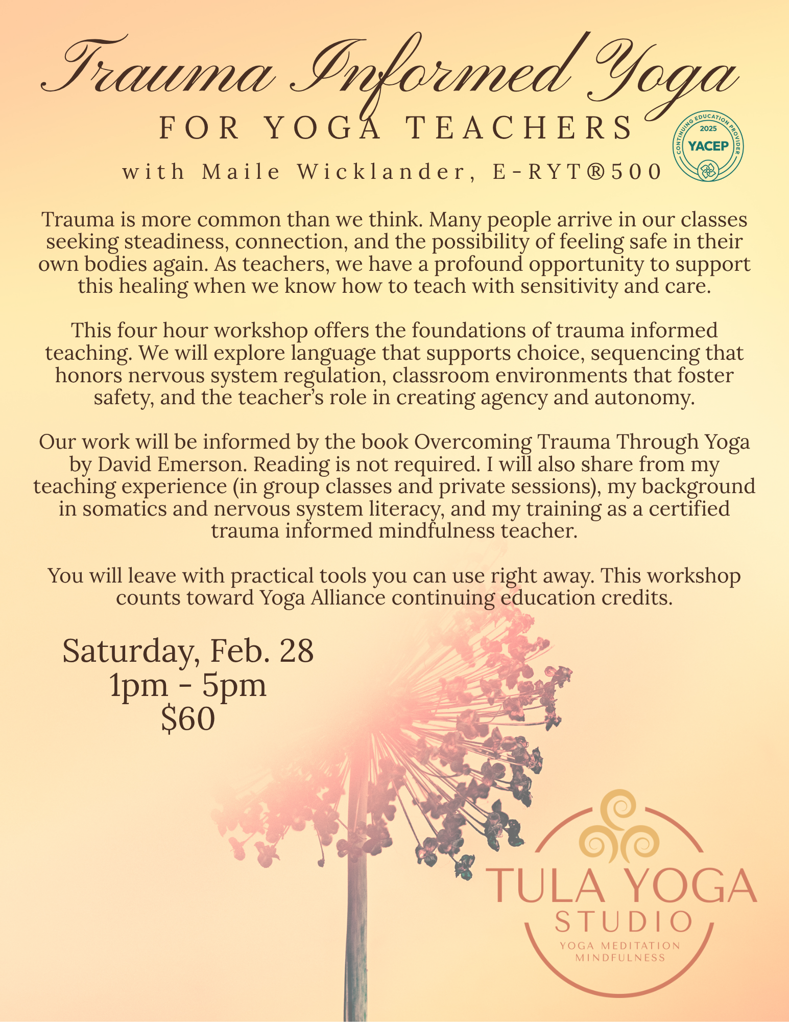 Trauma Informed Yoga For Yoga Teachers