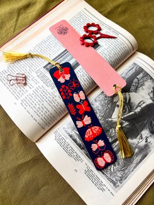 Tassel Bookmarks — Apricot Polkadot