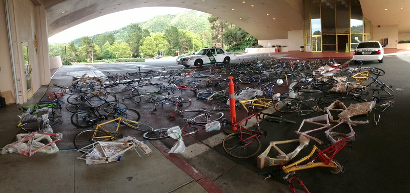 Trove of recently recovered bikes.