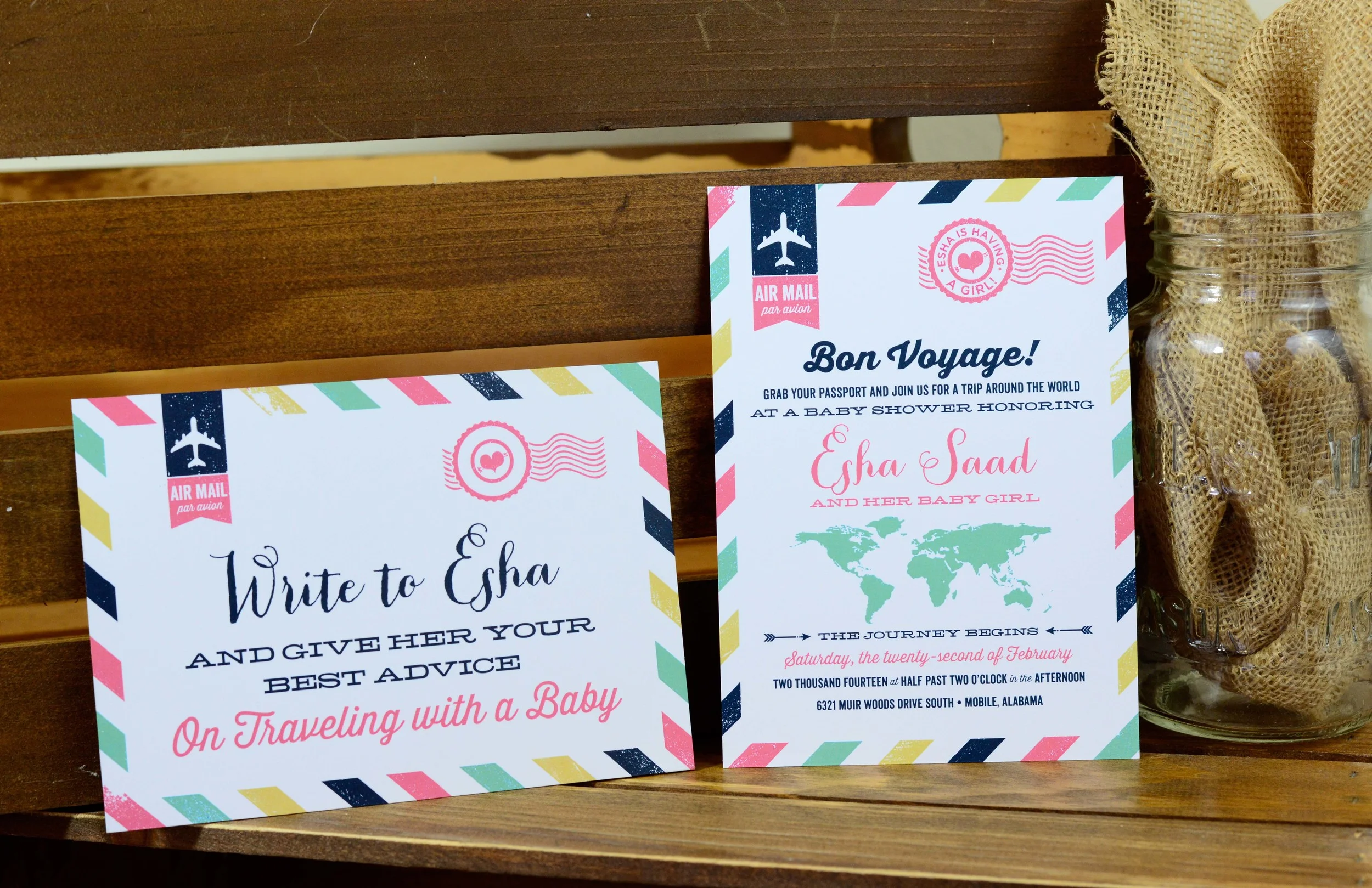 Custom Baby Shower Invitation & Coordinating Signage