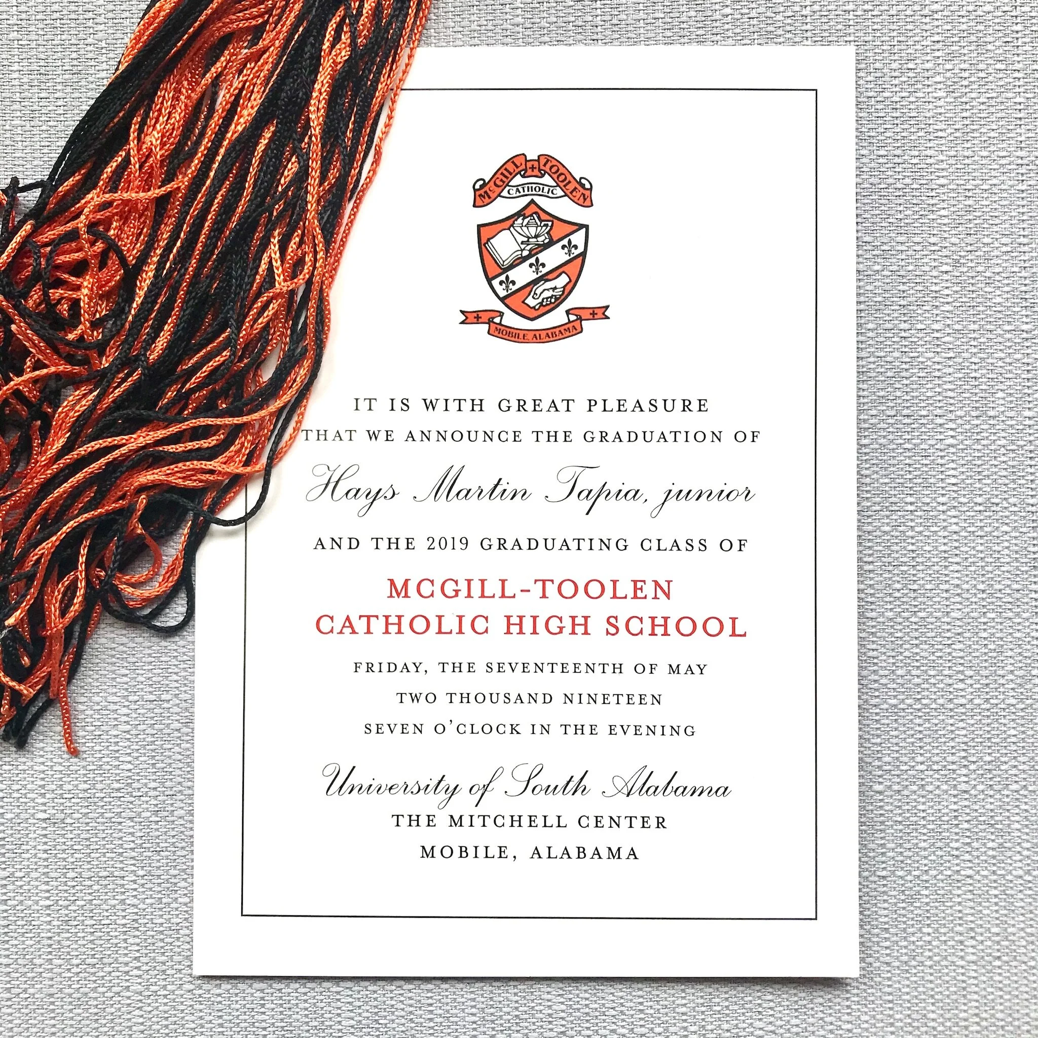 Davidson High School Graduation Announcements All Block Fonts