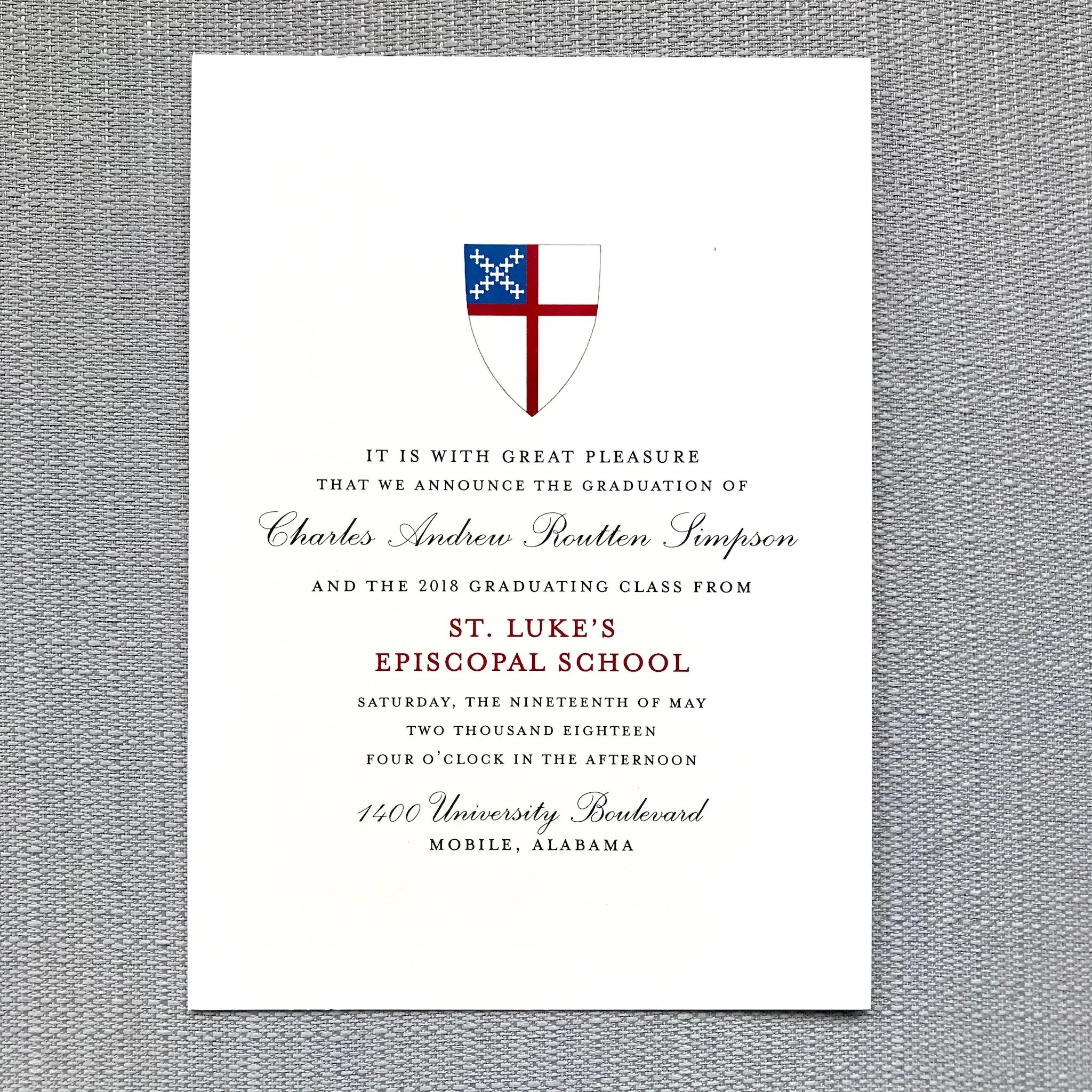 Davidson High School Graduation Announcements All Block Fonts