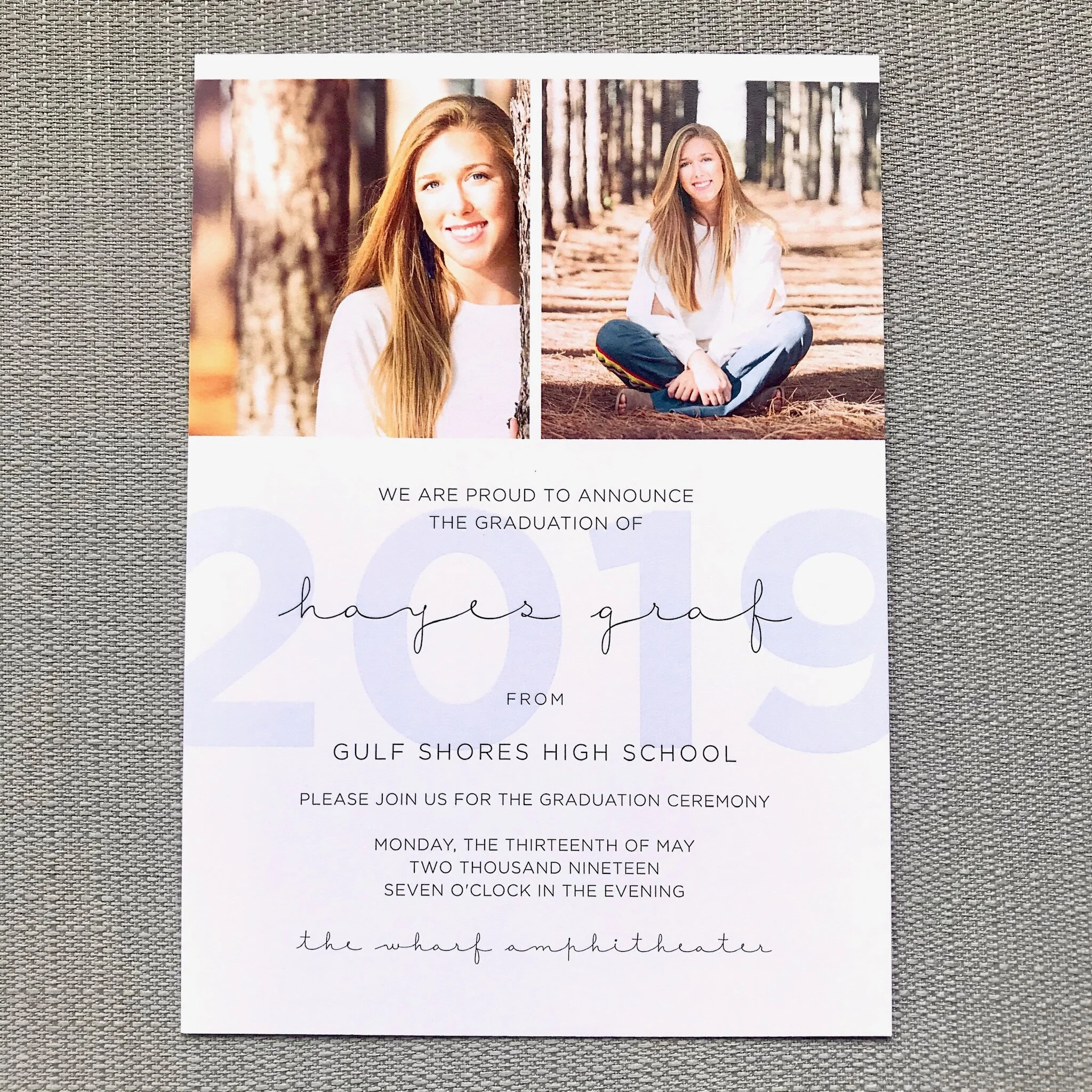 Davidson High School Graduation Announcements All Block Fonts