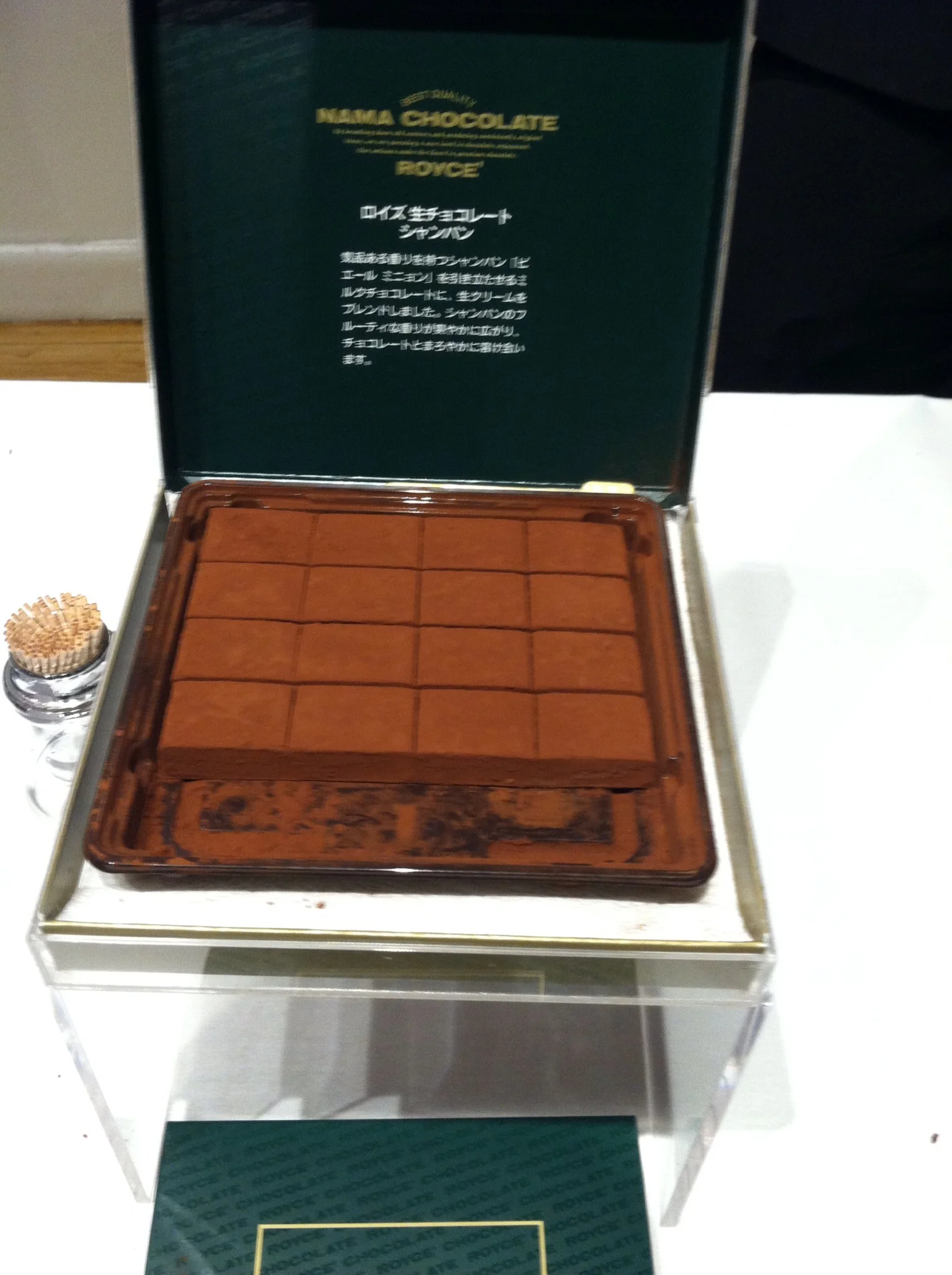 And finally, dessert. Did you know the Japanese make chocolate? Those, my friend, are Champagne Chocolates. You're welcome. By Royce Chocolates. Photo by Shana Sokol, Shana Speaks WIne.