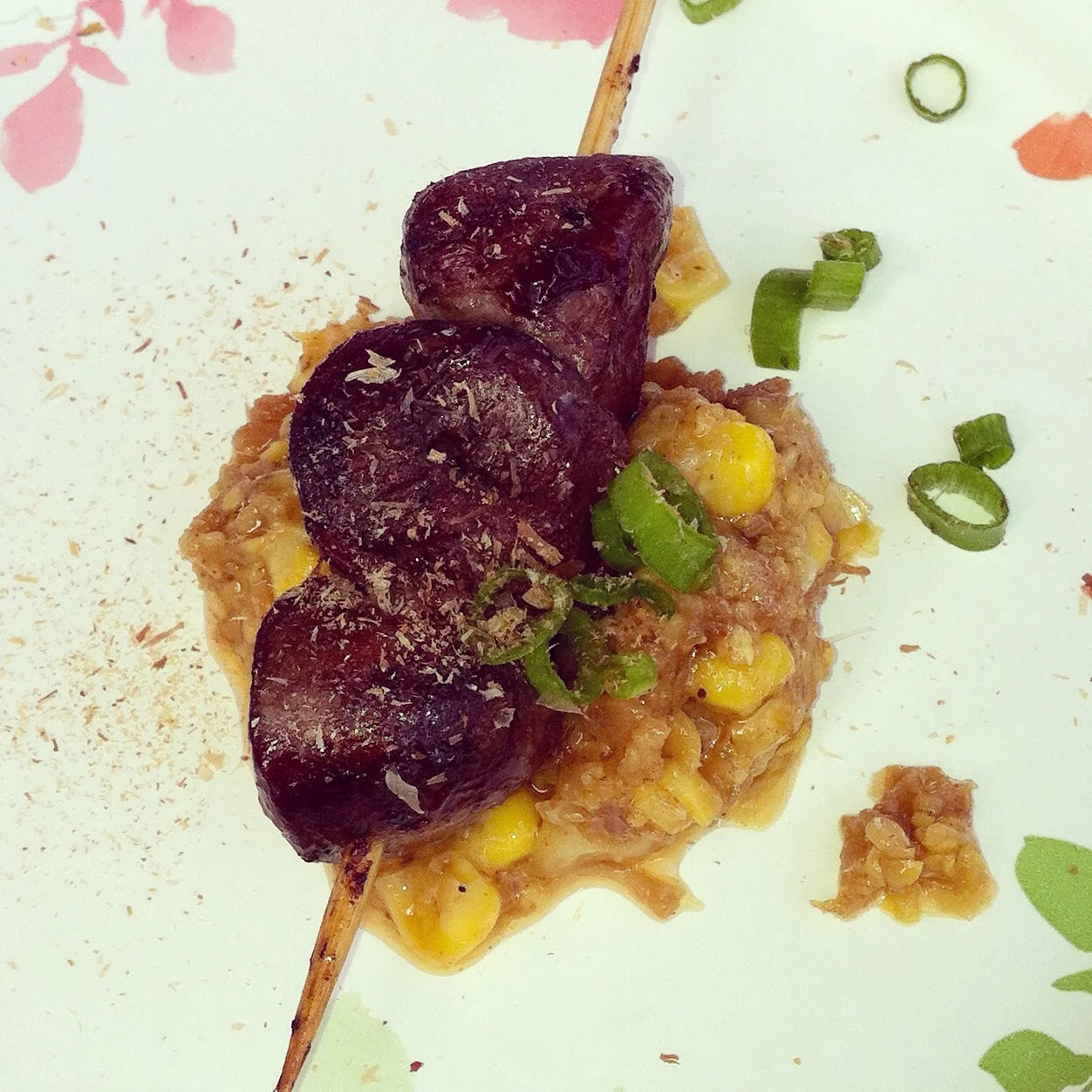 Grilled duck hearts, Photo by Shana Sokol, Shana Speaks Wine. 