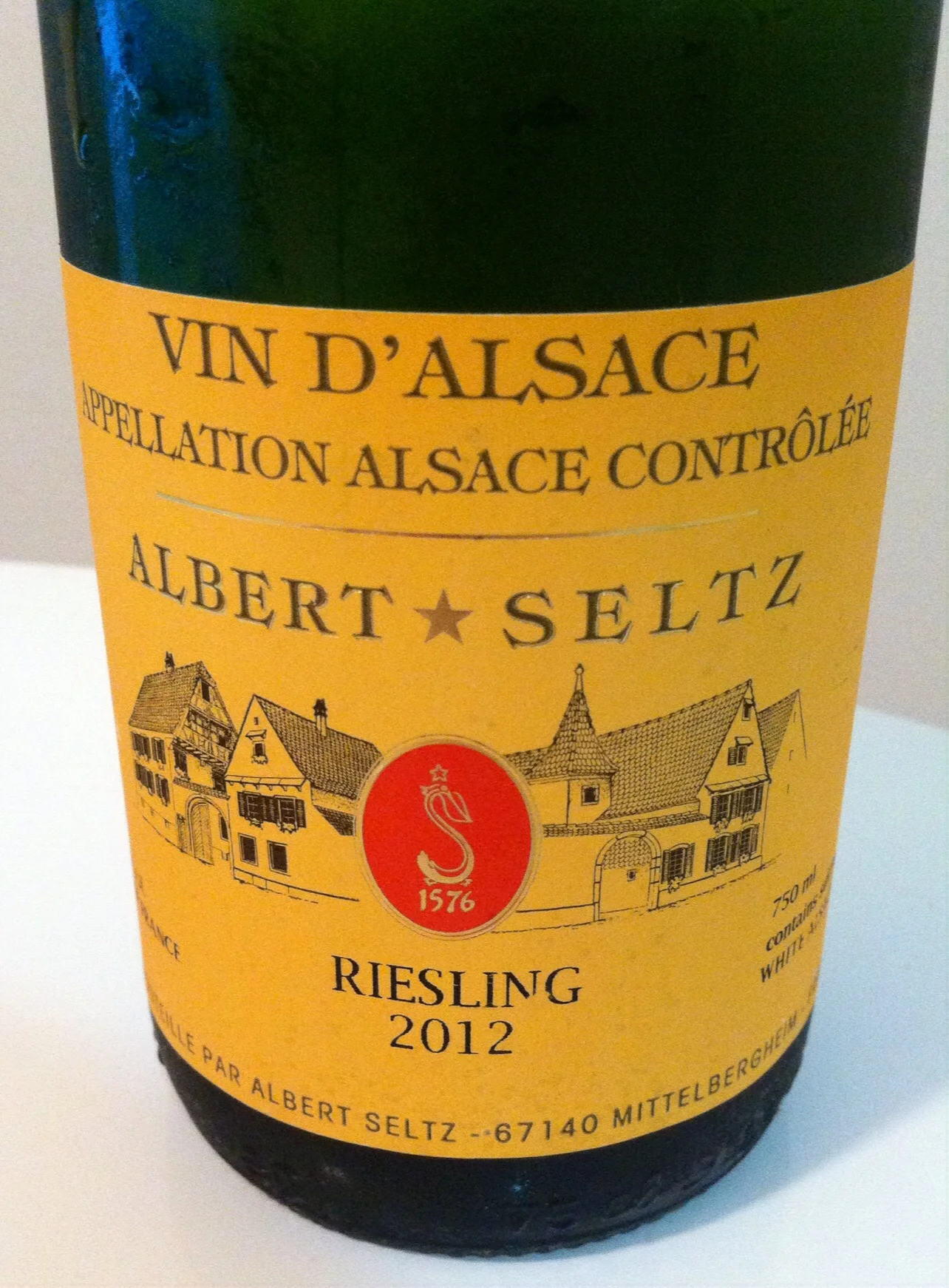 Albert Seltz, Riesling Reserve, Alsace, 2012. Photo by Shana Sokol, Shana Speaks Wine. 