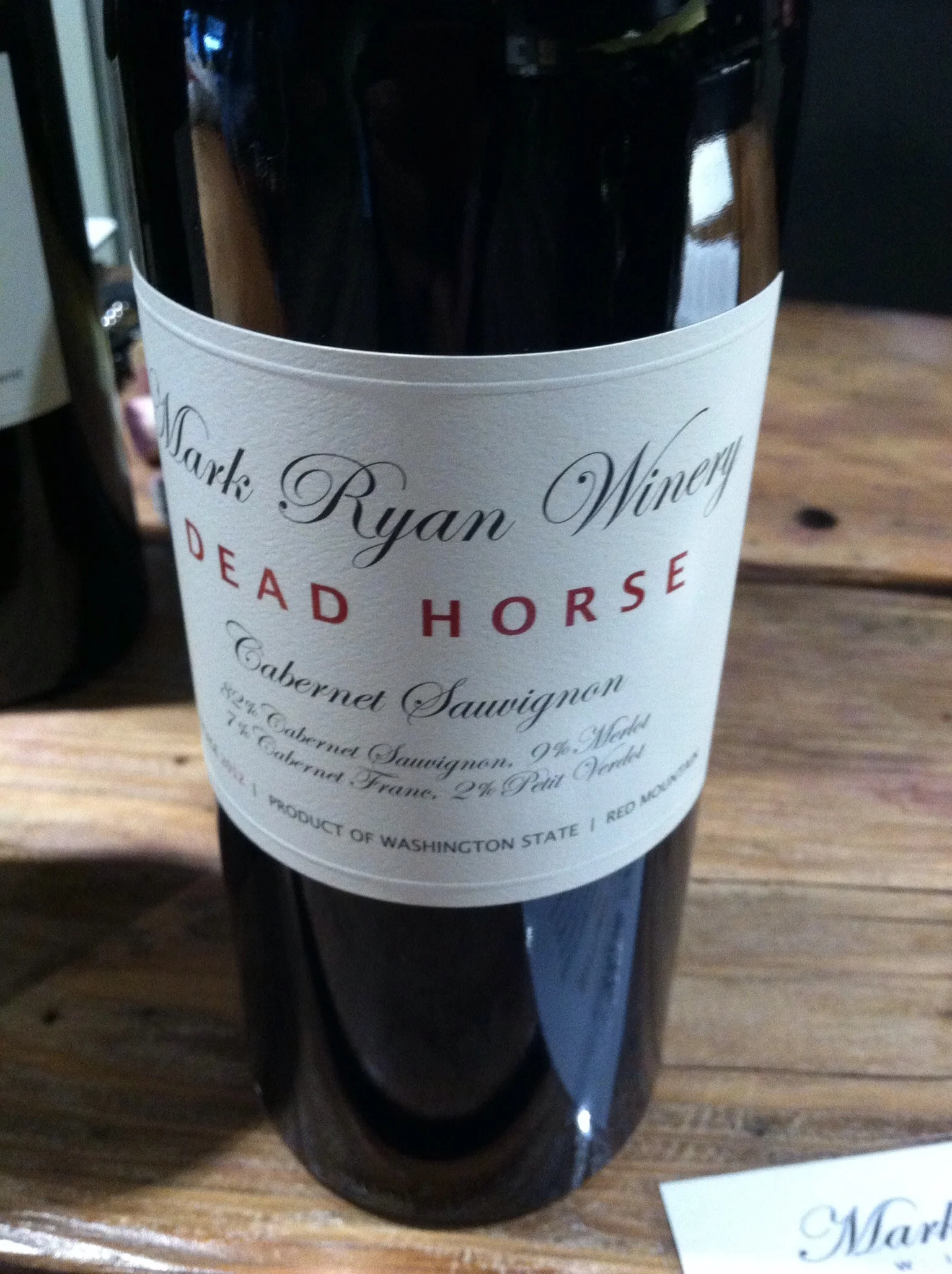 Mark Ryan Dead Horse. Photo by Shana Sokol, Shana Speaks WIne.