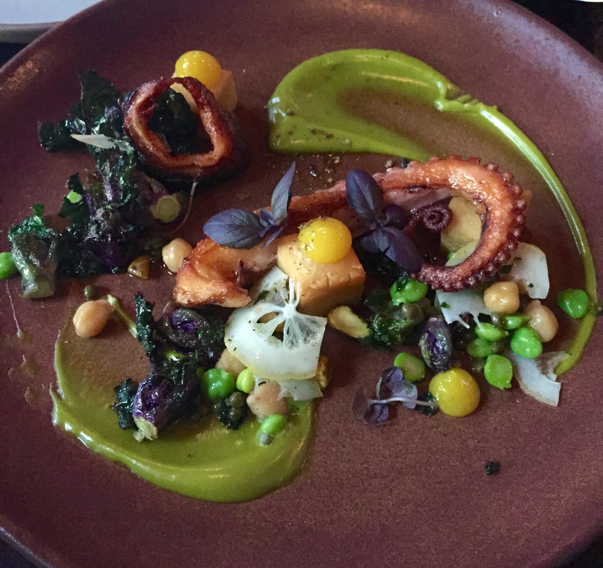 Octopus at SPQR. Photo by Shana Sokol, Shana Speaks Wine.