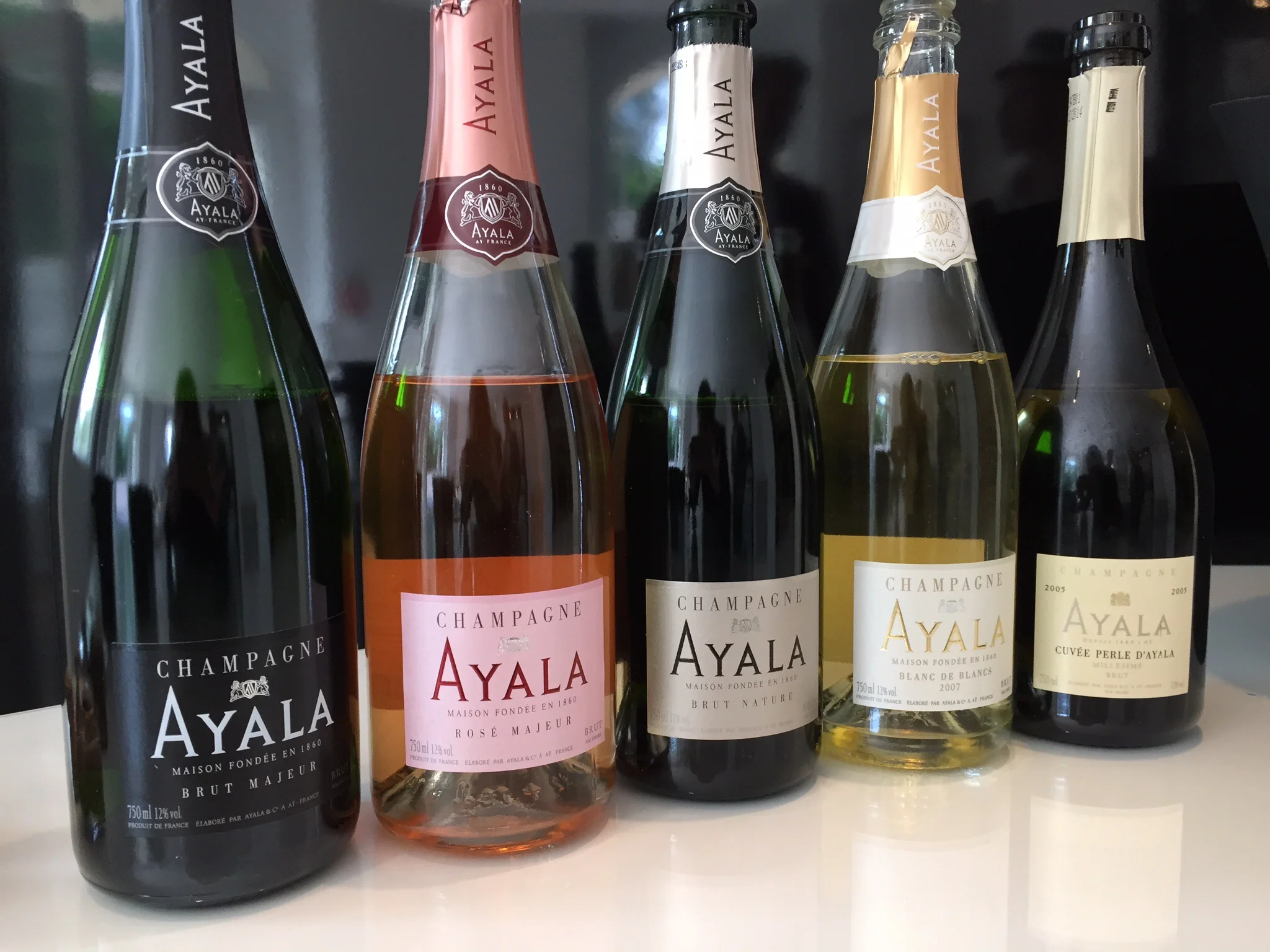 Several from Ayala's portfolio. Photo by Shana Sokol, Shana Speaks Wine. 