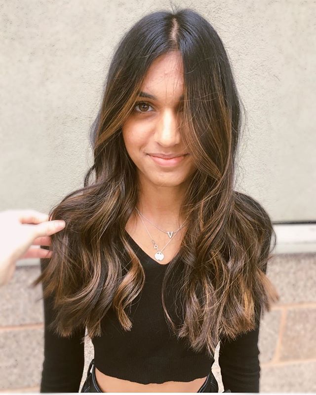 Subtle caramel balayage for this cutie ✨ hair by @styled.bysarah