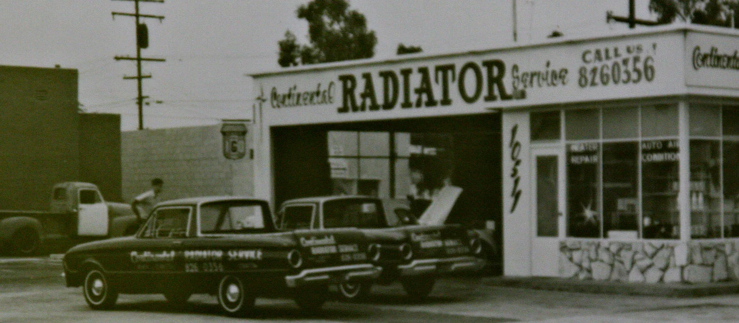 Vintage Photo 1961 Ford Rancheros at a radiator shop in Orange County