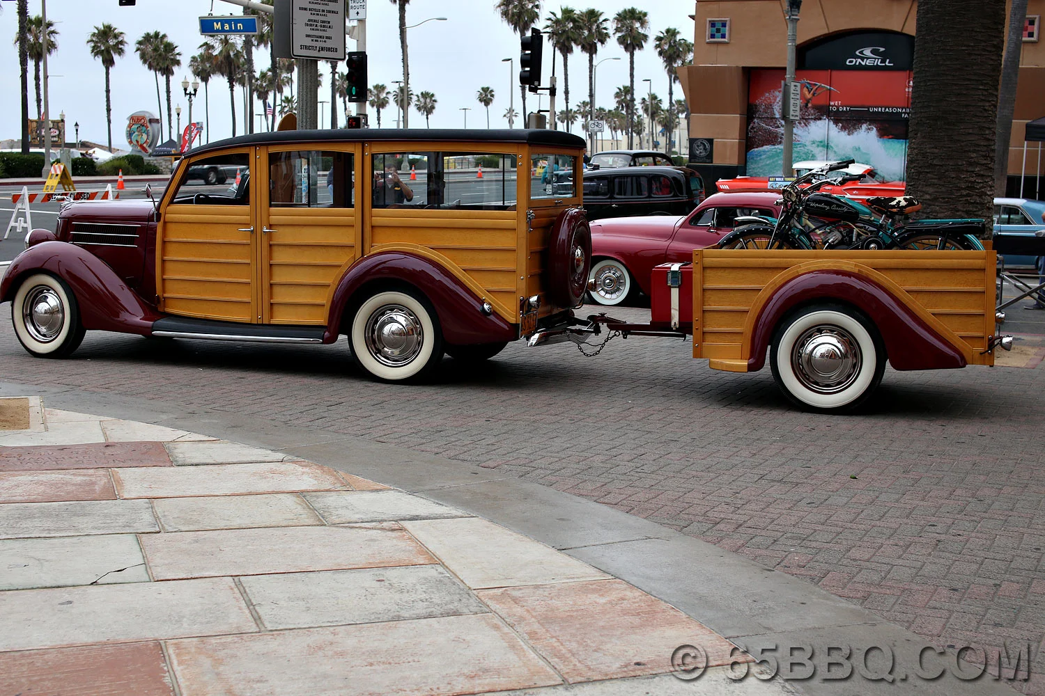 65bbq woodie huntingbeach car show