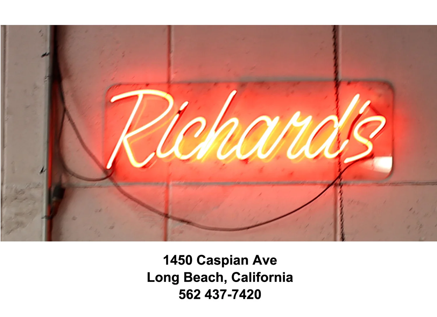 Contact notes for Richard's Wheel & Chassis 65bbq