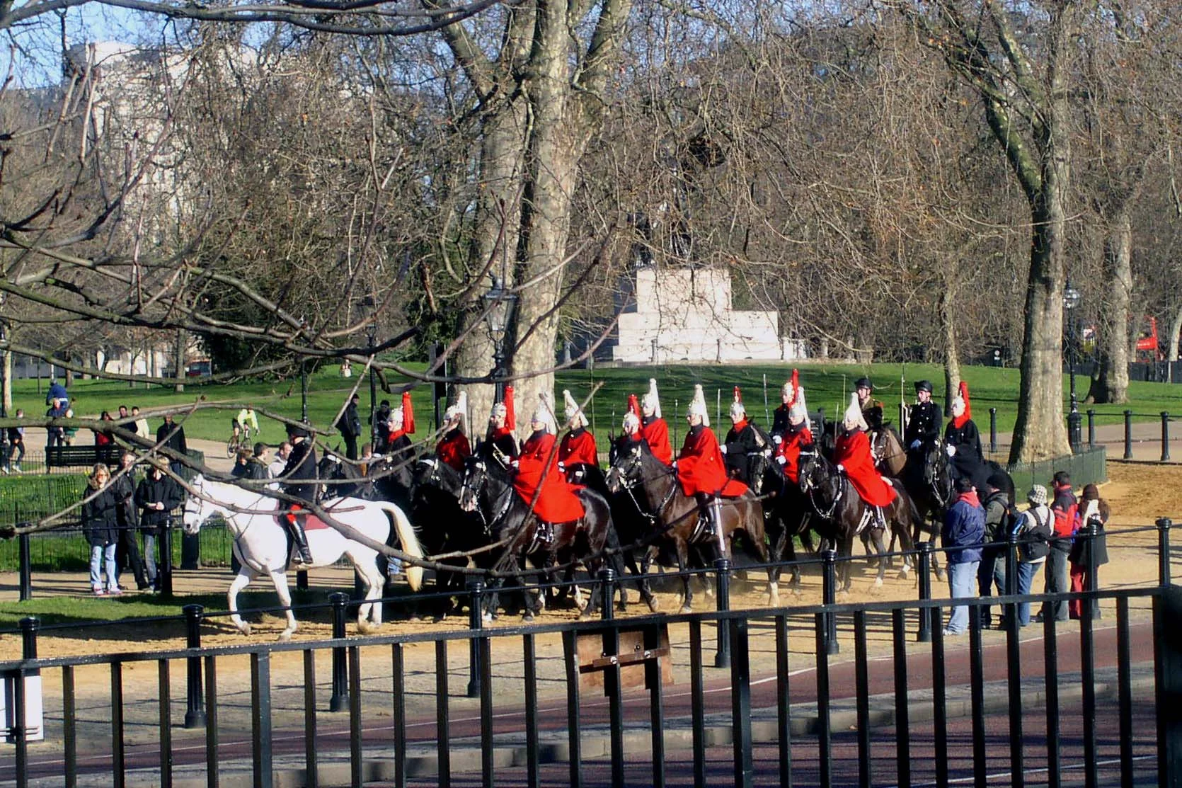 Horse guards heading for the Palace