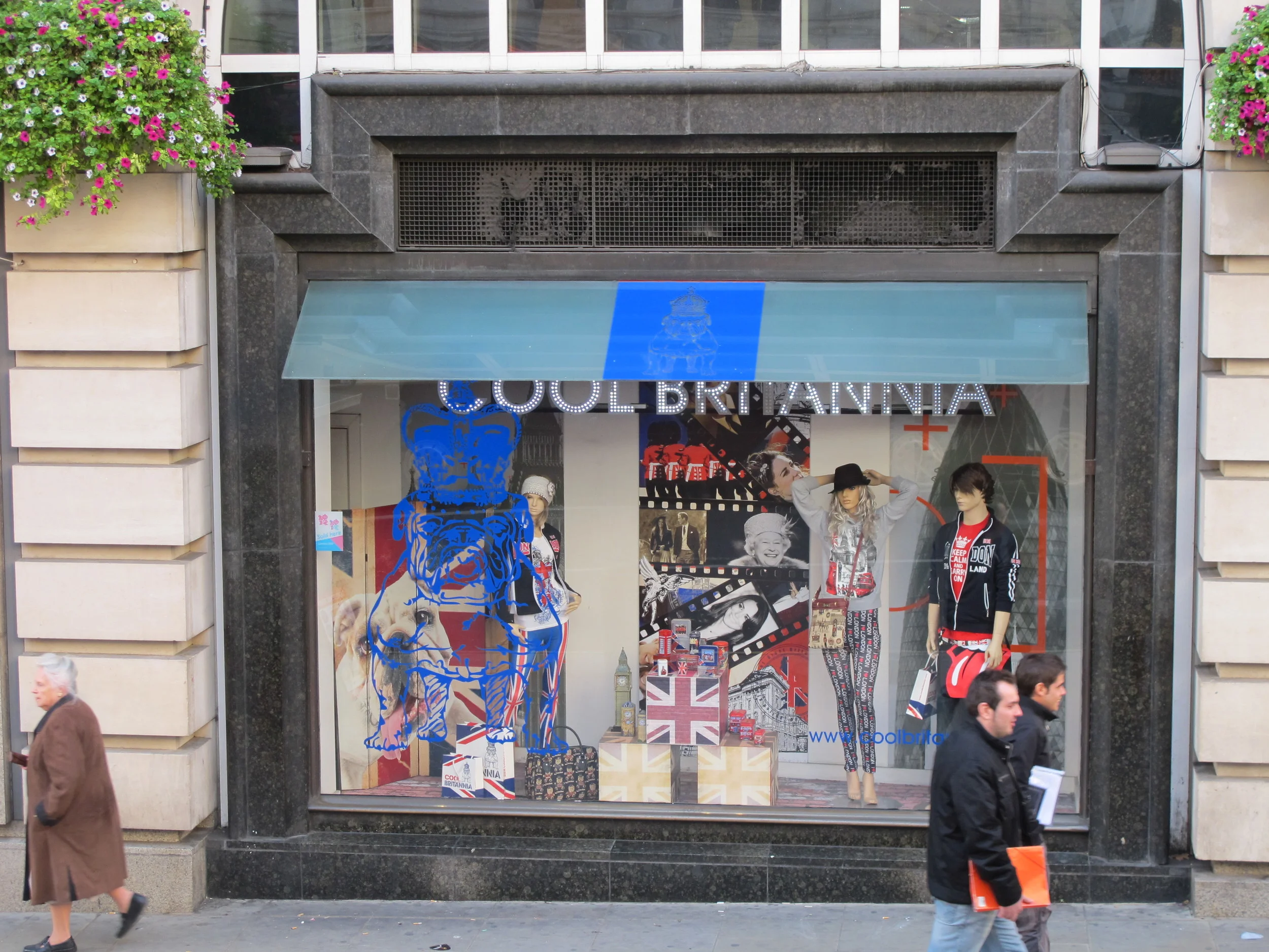 Modern store window near Picadilly