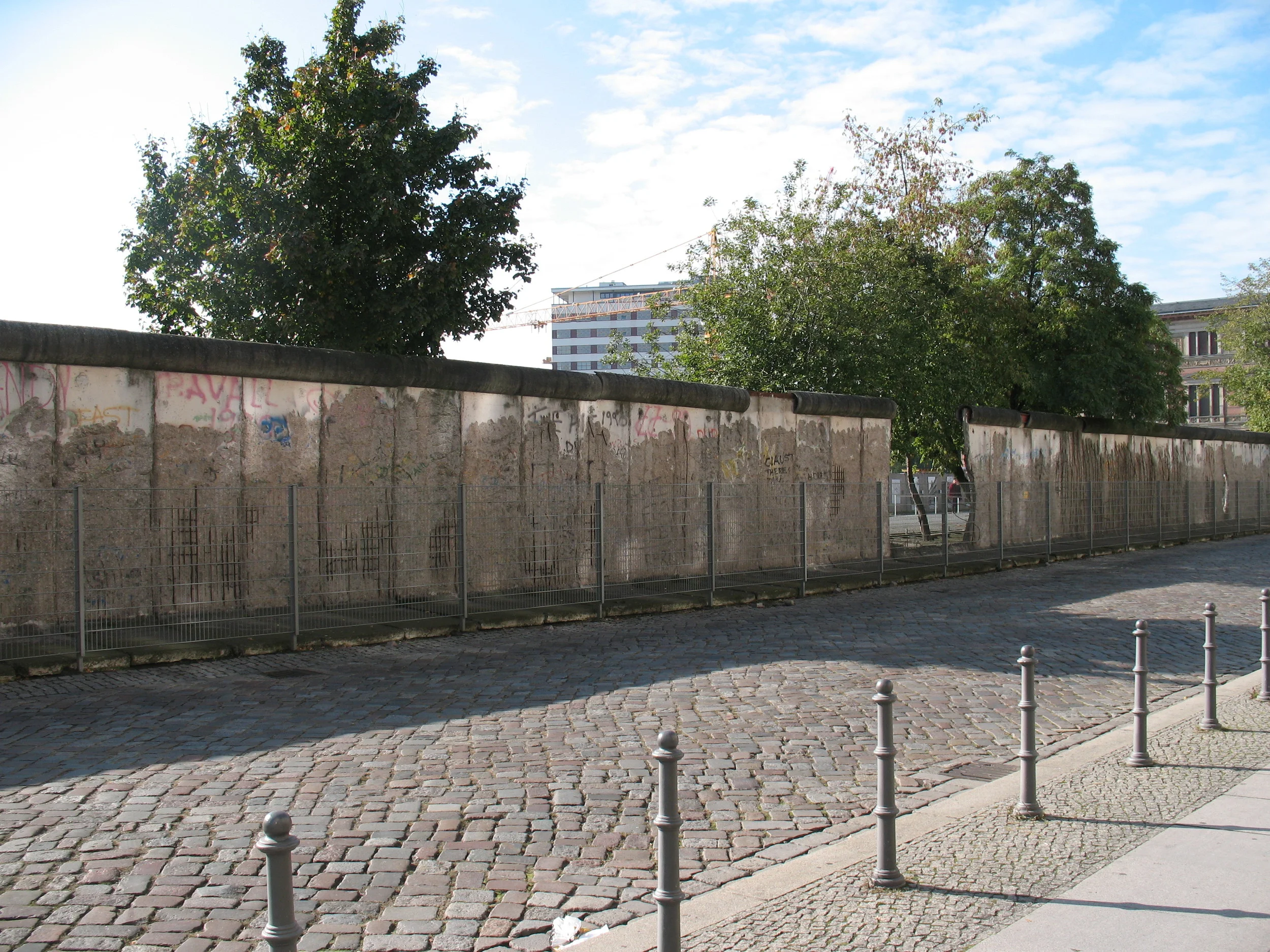 The largest remaining section of the Berlin Wall