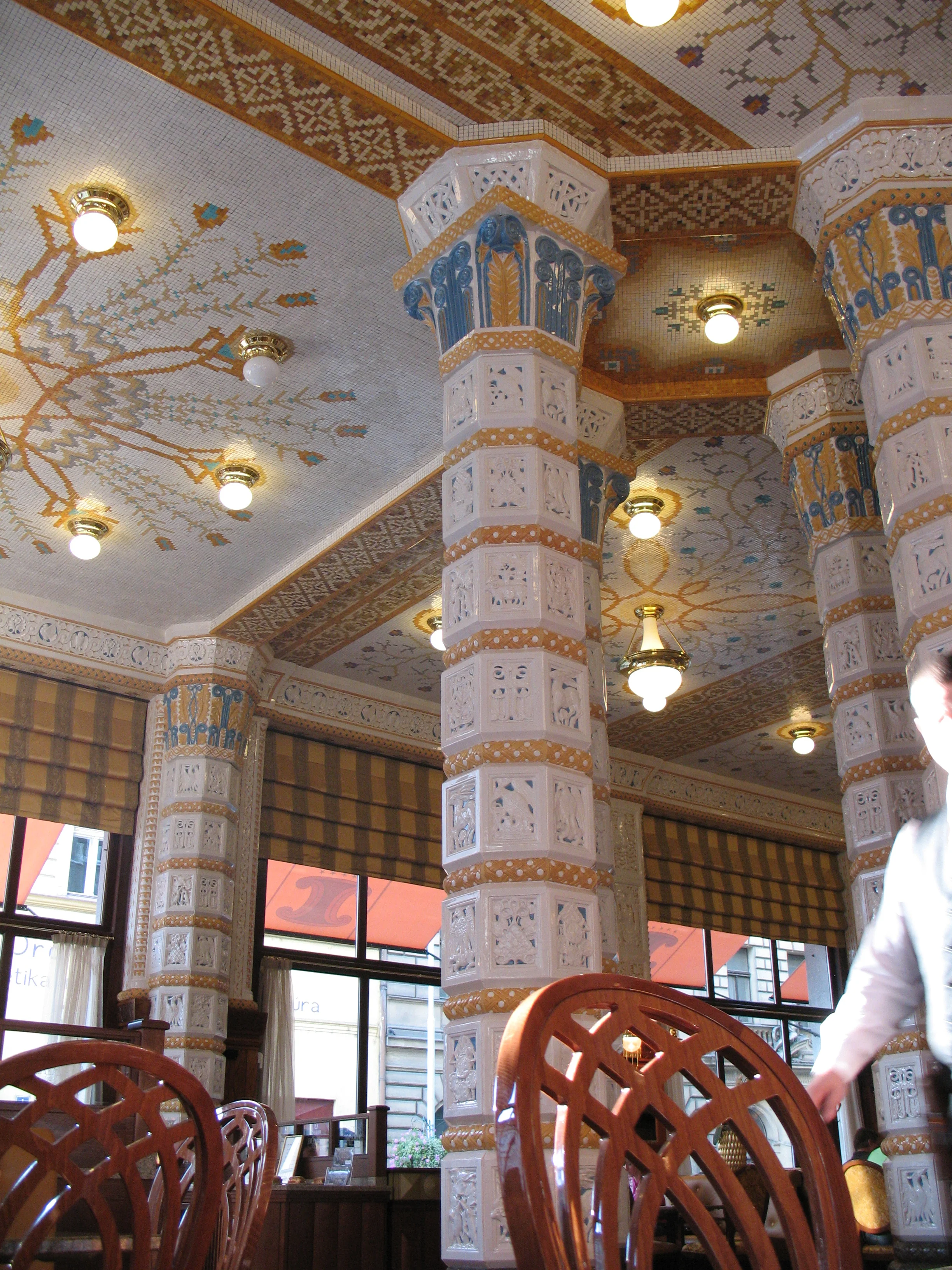 Imperial hotel had gorgeous tile work (and amazing desserts)