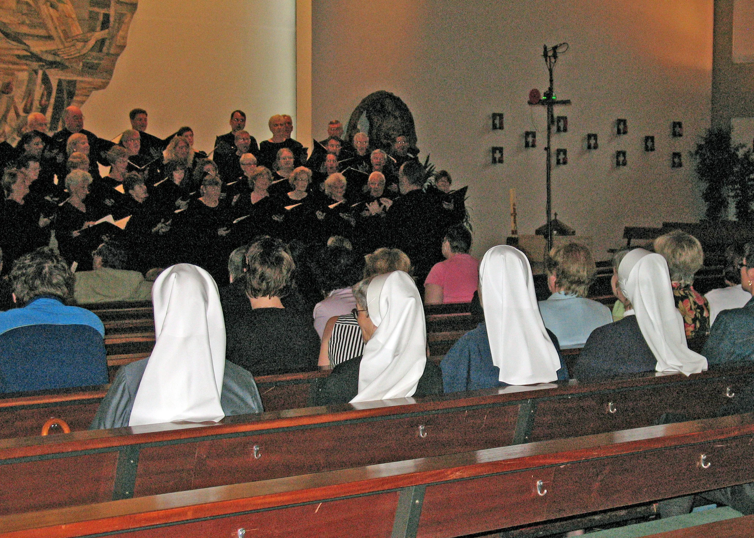 The nuns were very appreciative audience members.