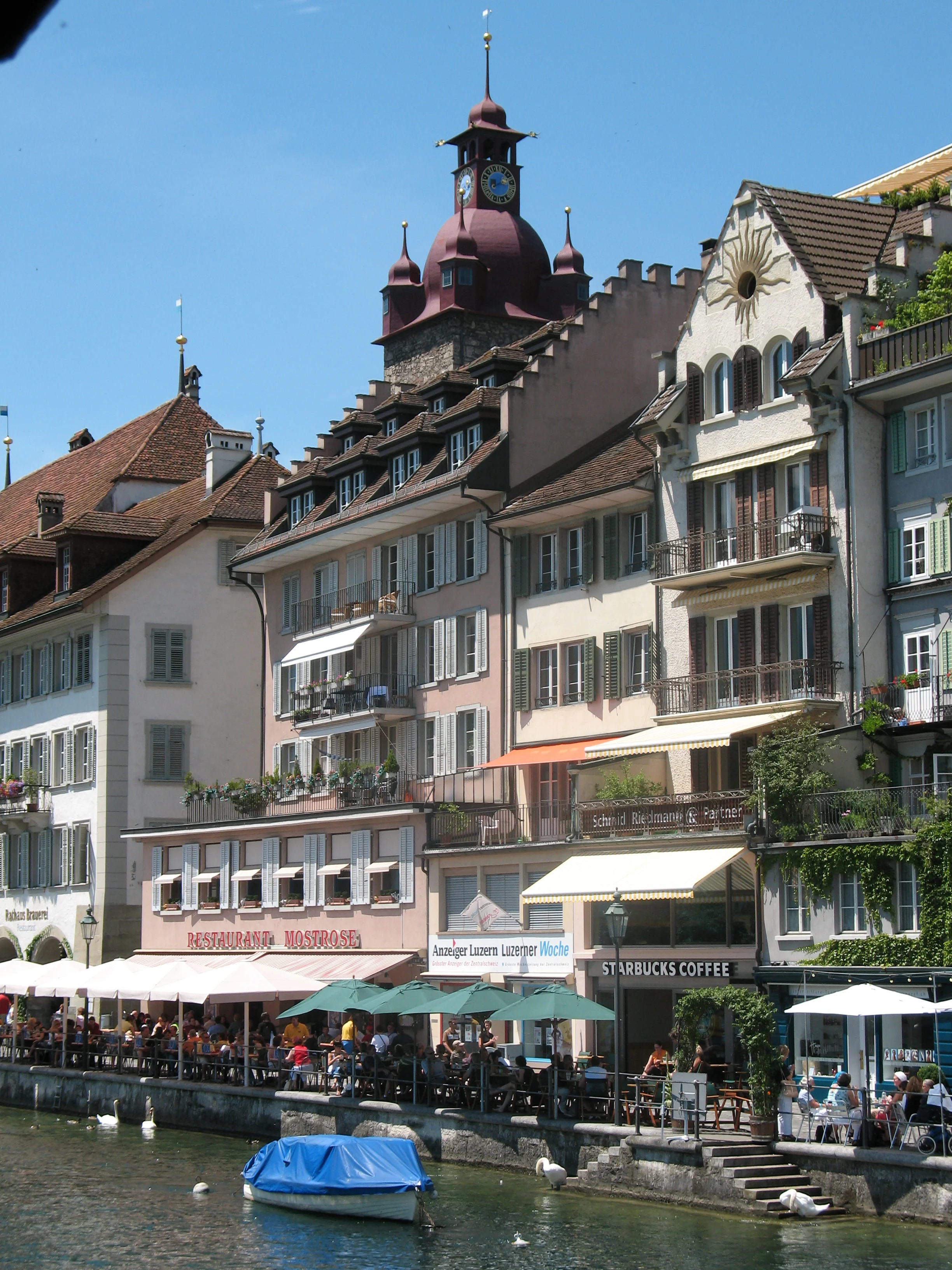 Lucerne on a sunny day is so picturesque