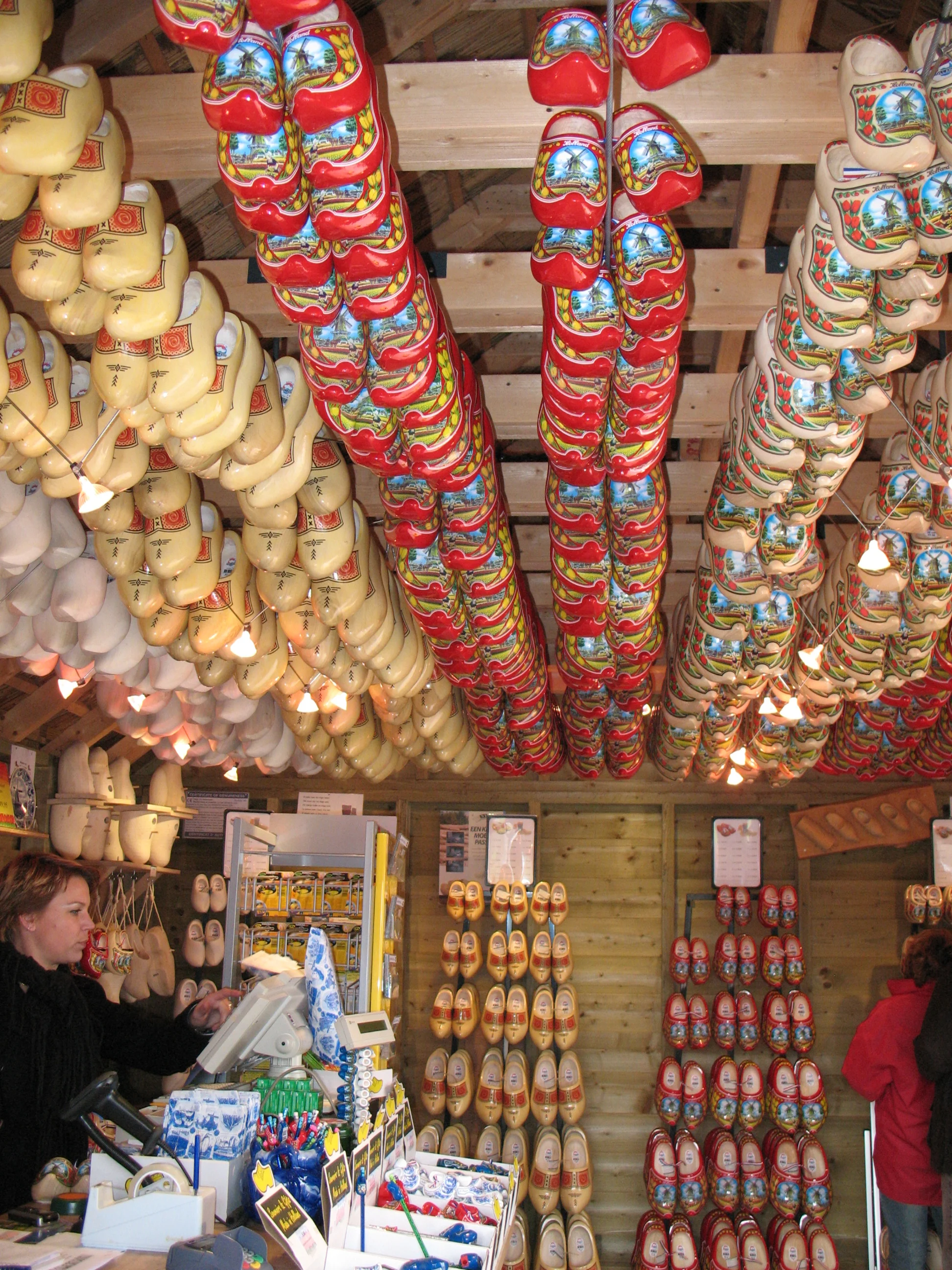 Gift shop covered with Dutch shoes