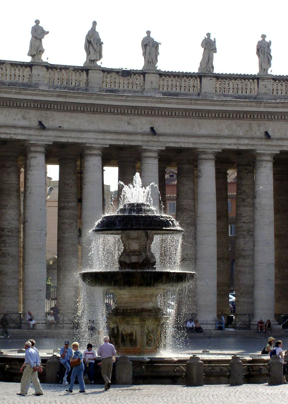 Cool fountain outside St Paul's Basilica
