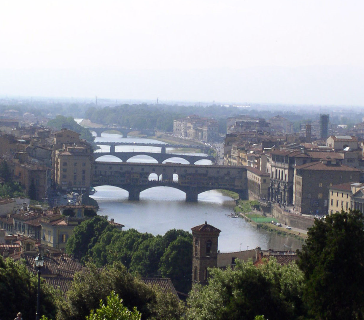 Florence and the Arno on our last evening in Florence
