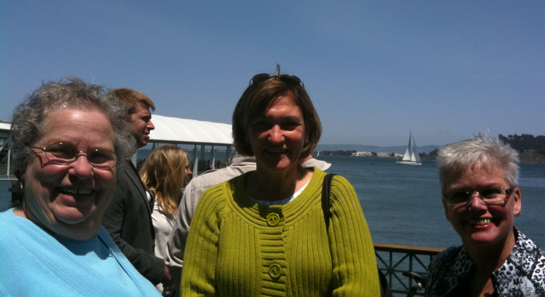 Patsy, Lorraine and Sue at the Ferry Building