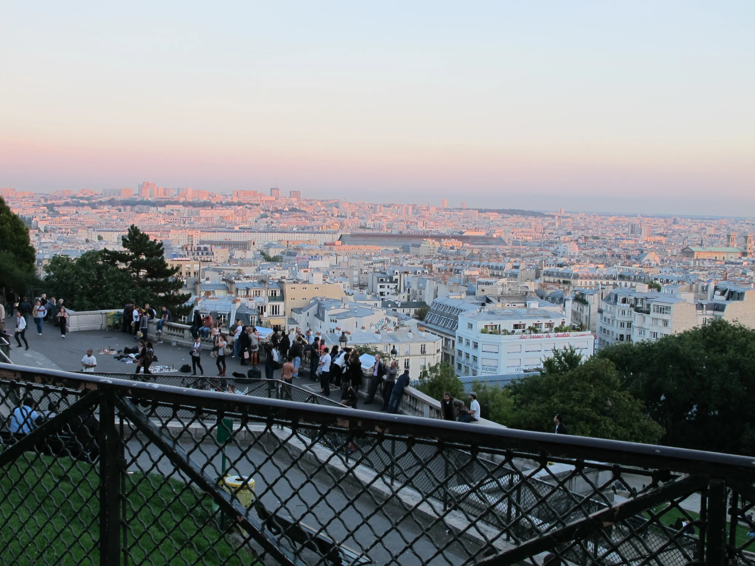 Pink sunset from Sacre Coeur