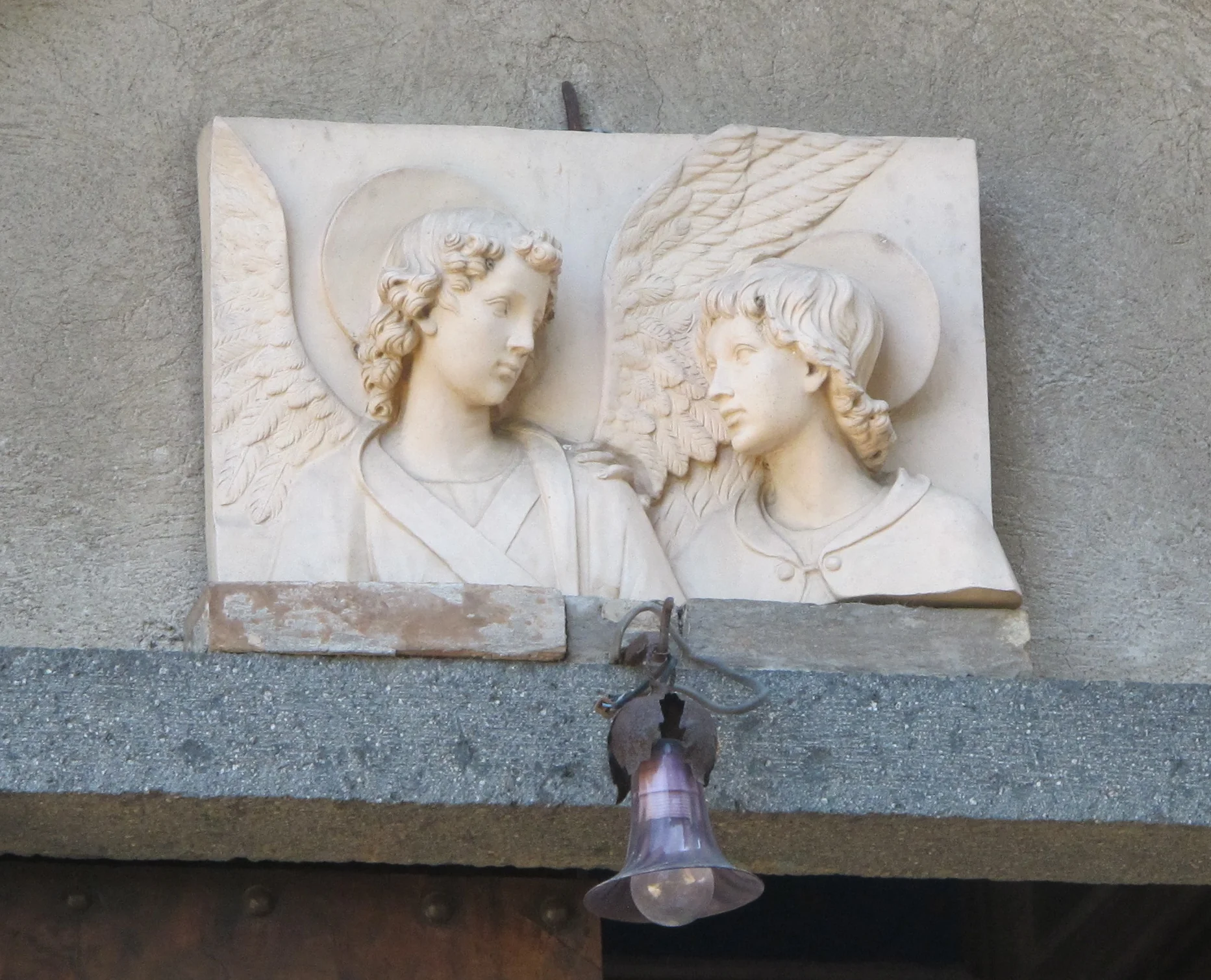 Above the door into the winery's private chapel