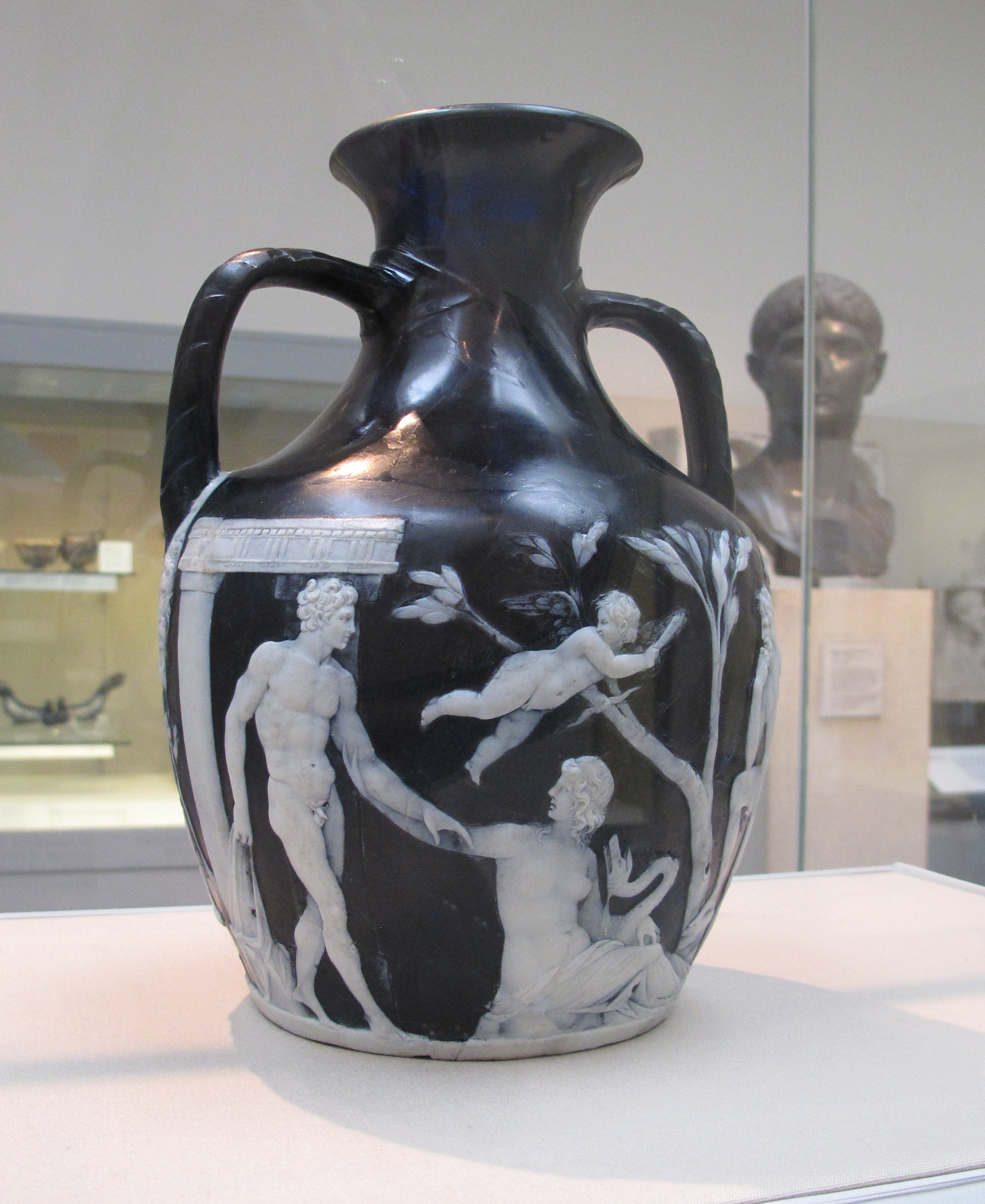 The Portland glass vase was made between 5 and 25 AD