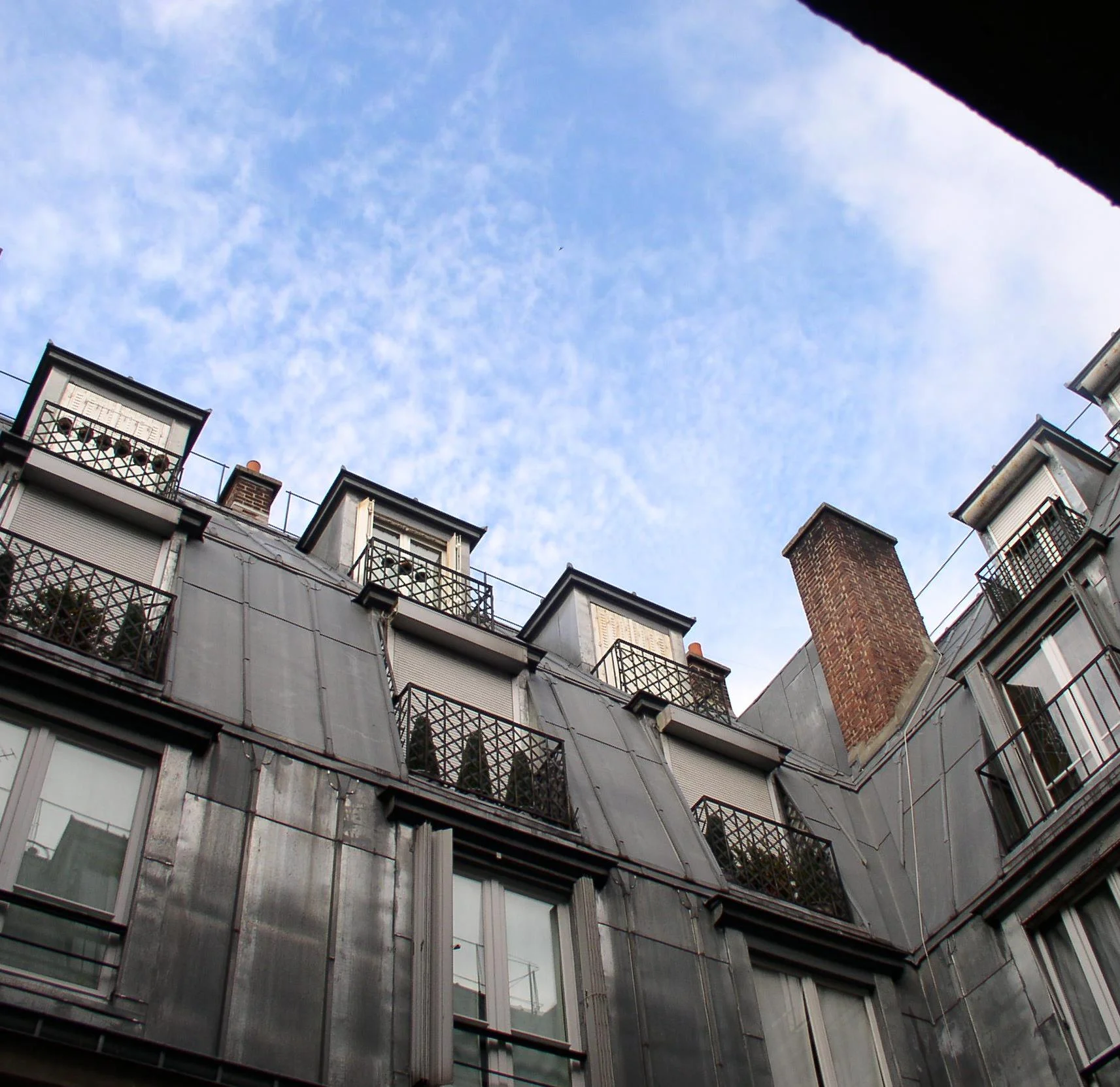 The view up from our rental apartment