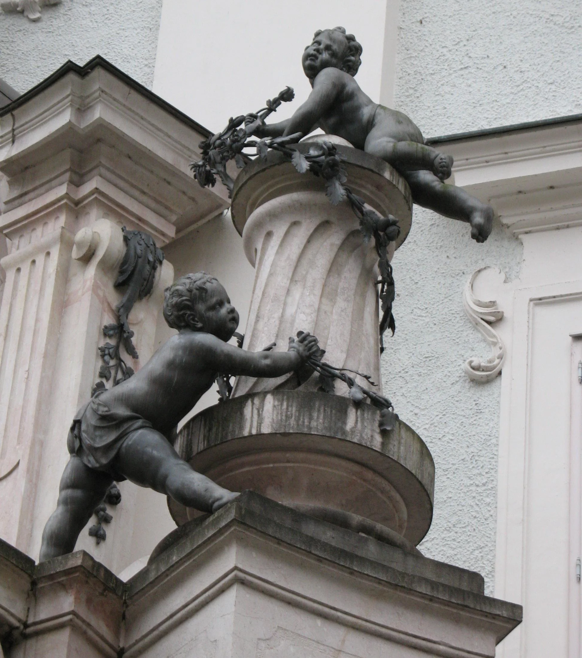 Vienna has beautiful statuary all over the city--lots of cherubs and musicians