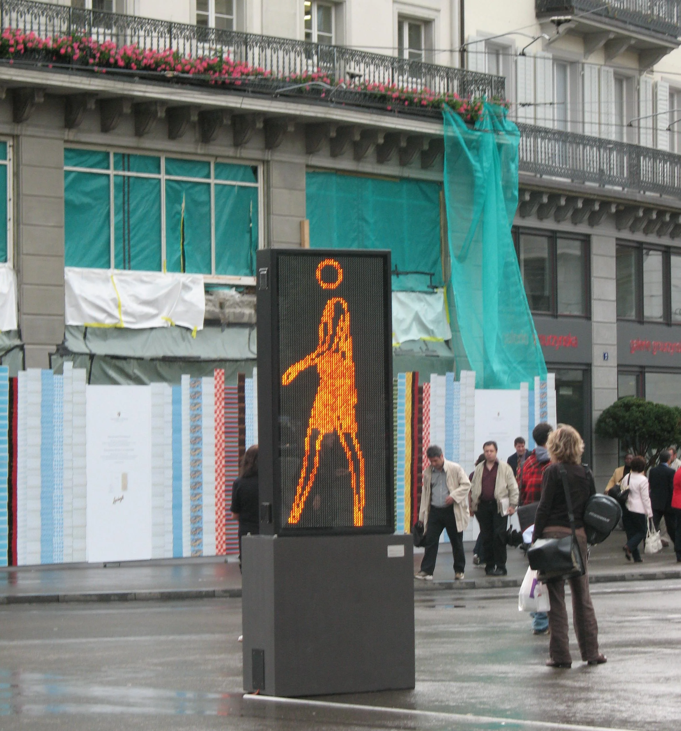 Neon walker in Zurich