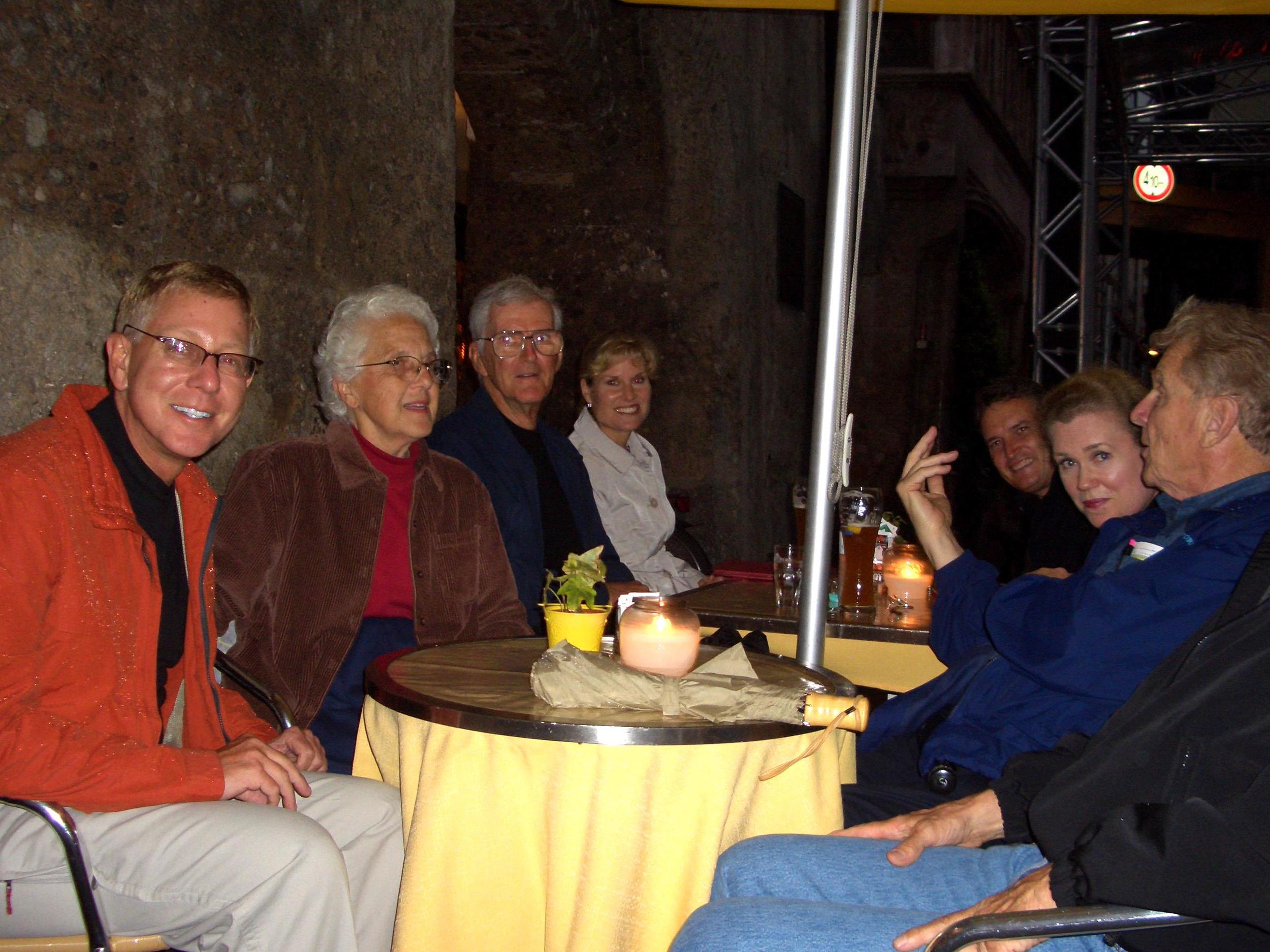 After the concert in Innsbruck we enjoyed a delicious traditional Austrian dinner outside.