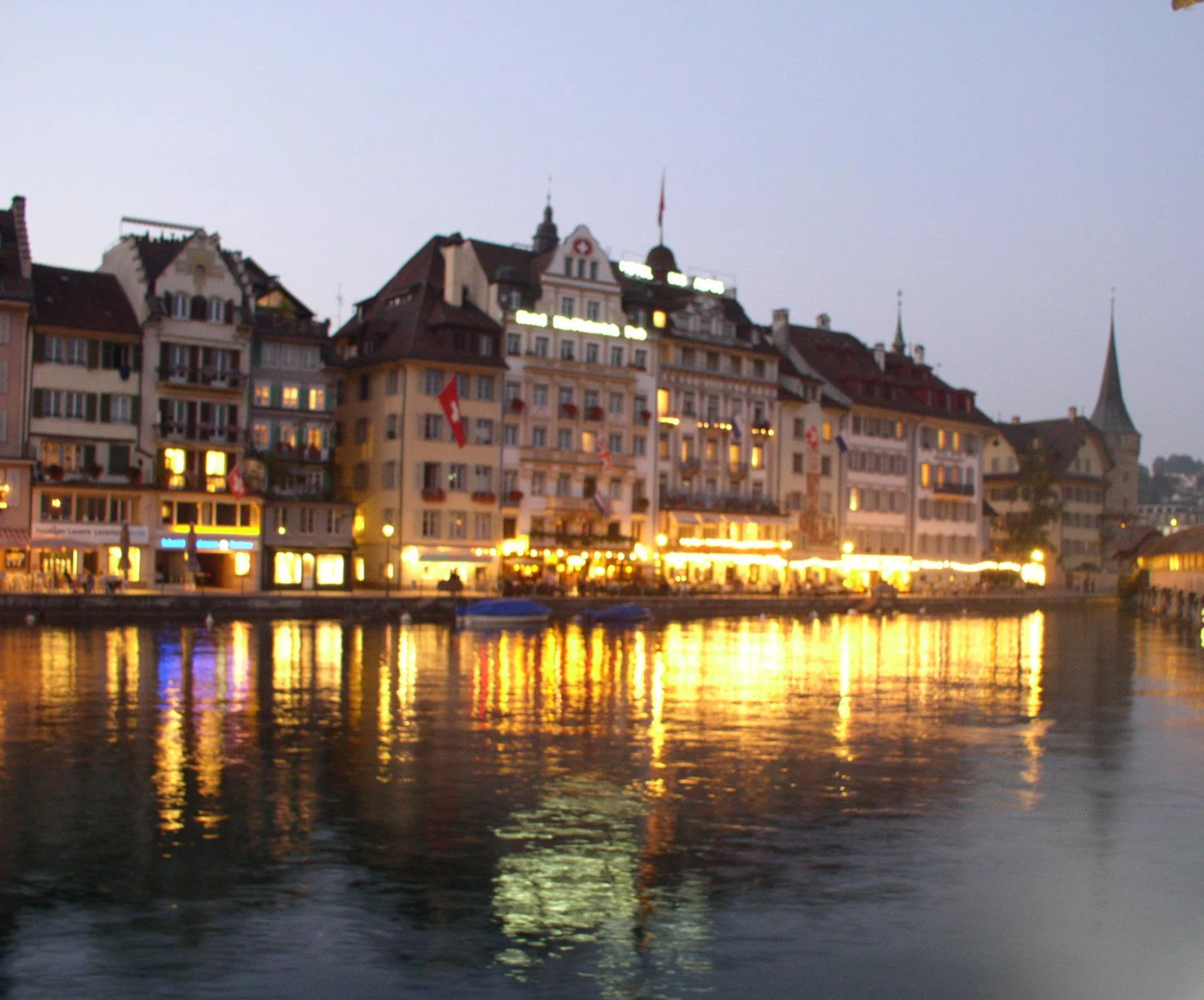 The reflections on the lake were magical