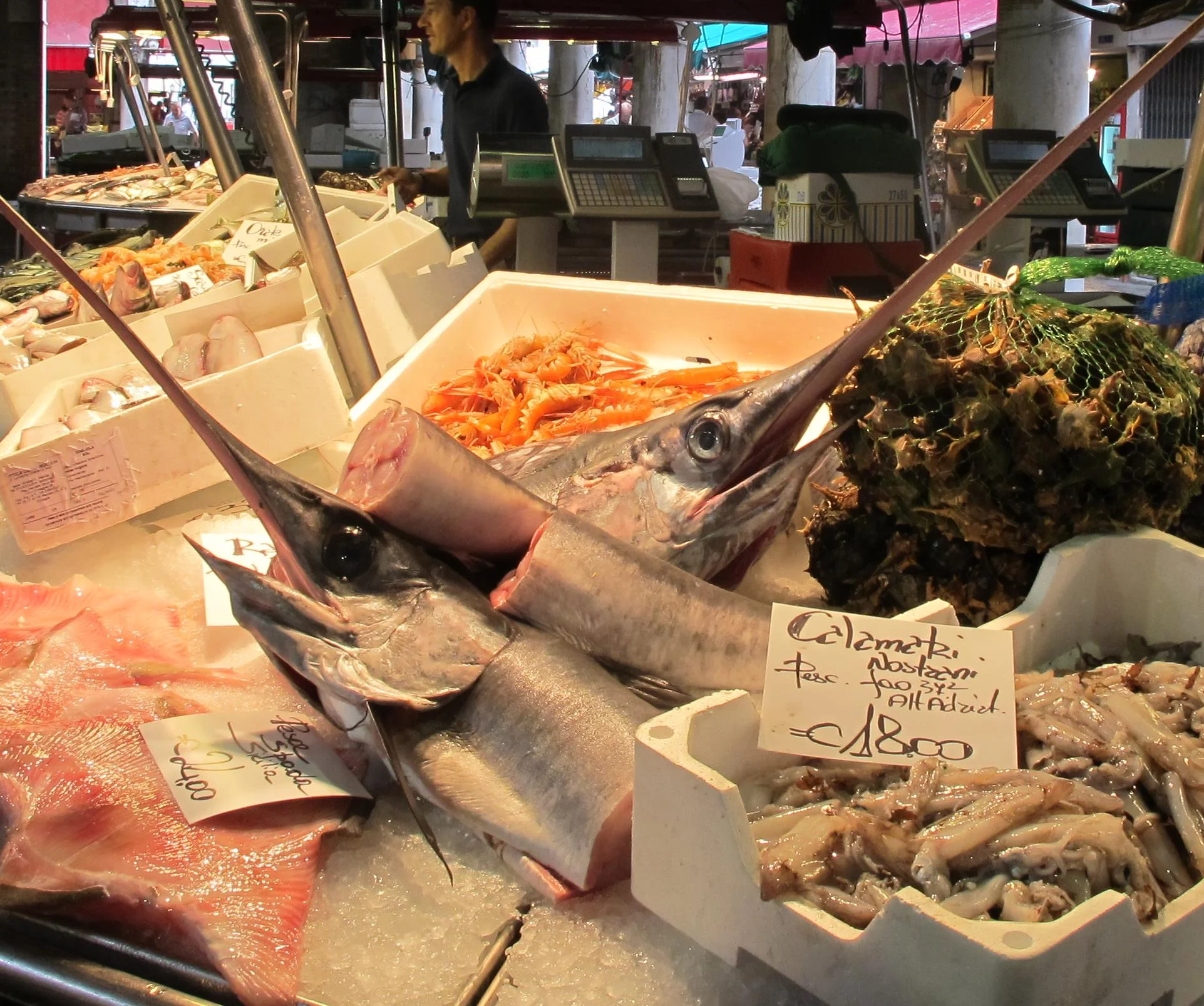 Very fresh fish in the Rialto Market