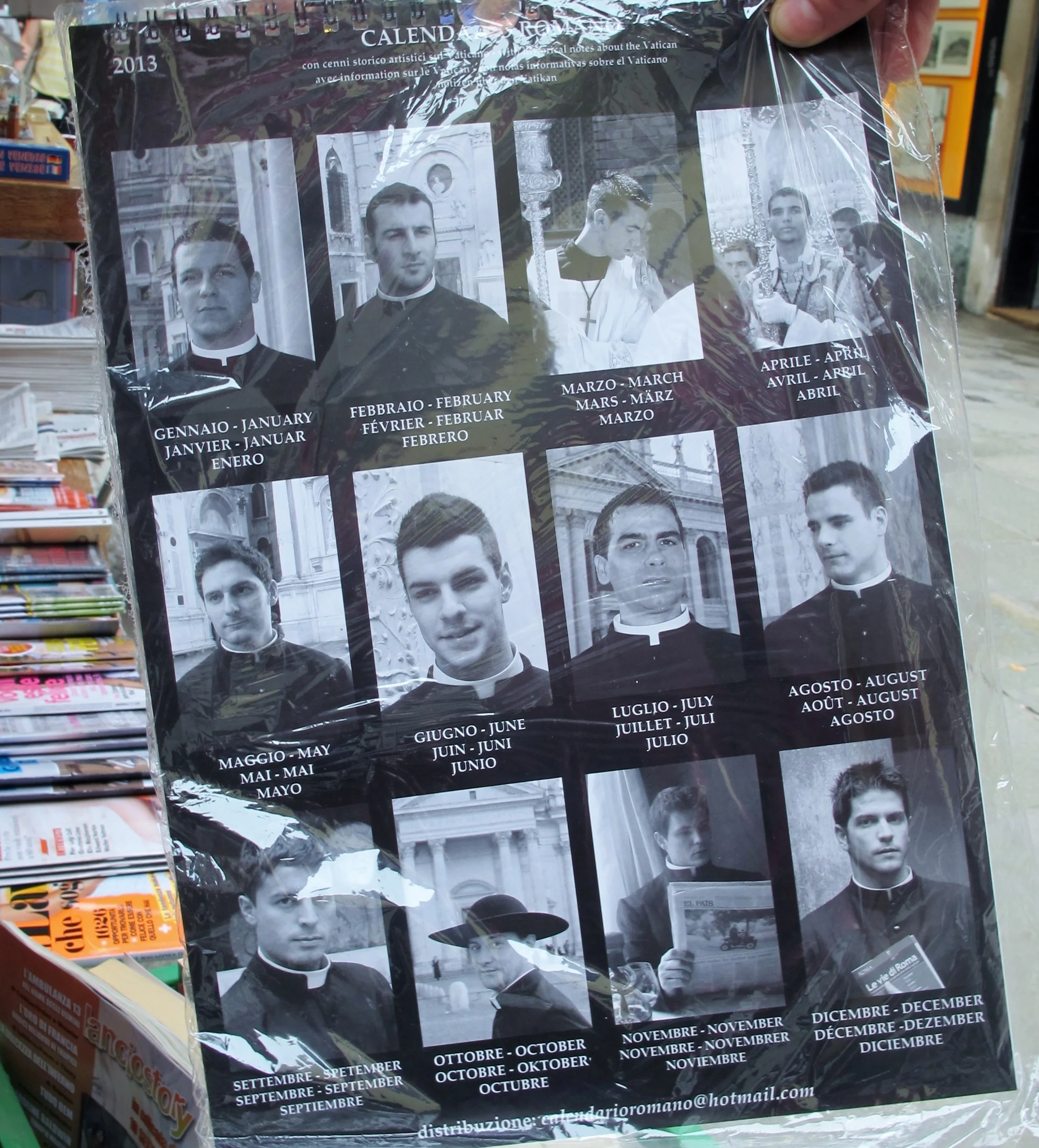 Calendar of hot priests--only in Italy!