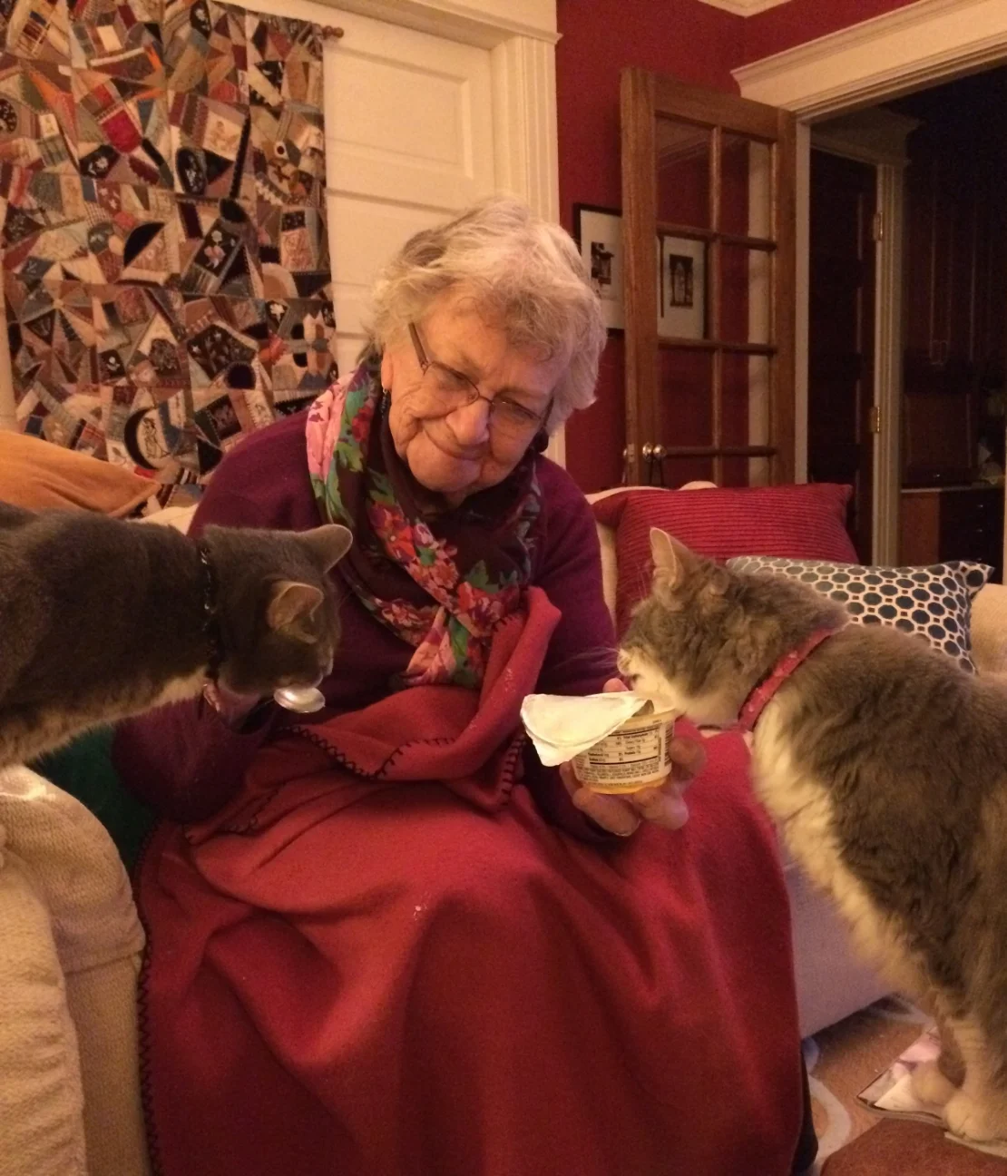 Sharing Greek yogurt