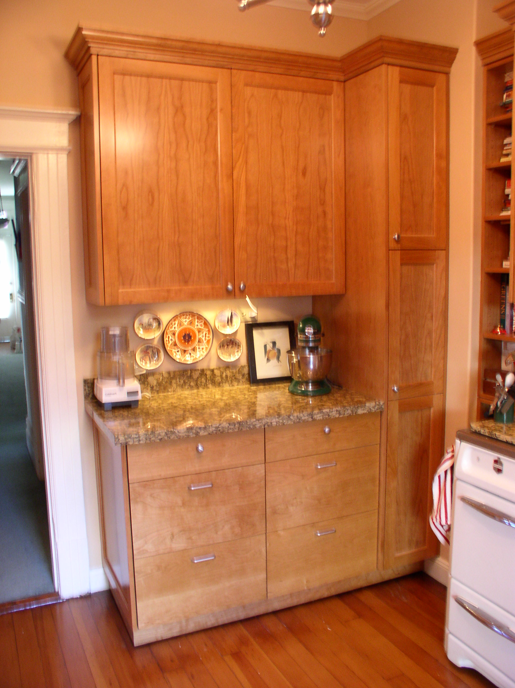 After: Cherry cabinets with granite counters