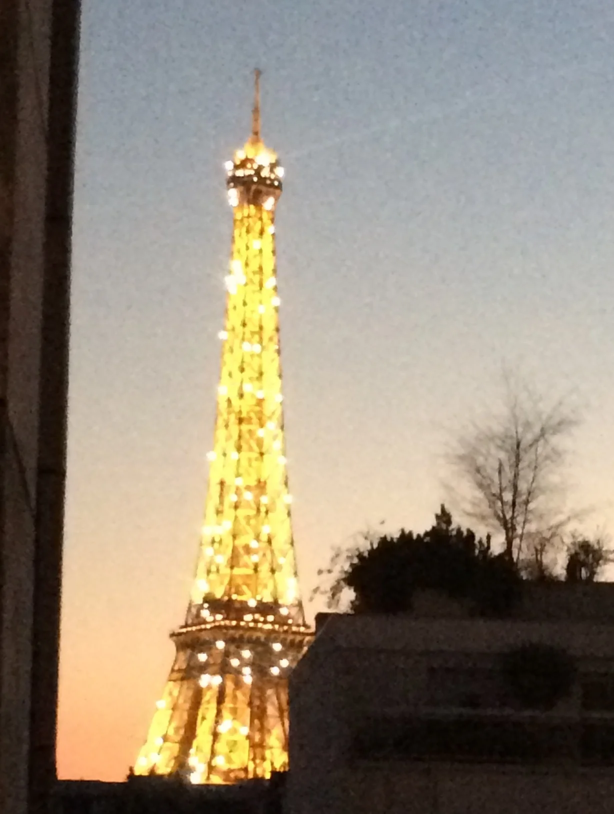  We had an amazing view of the Eiffel Tower from our apartment and took MANY photos of it. 