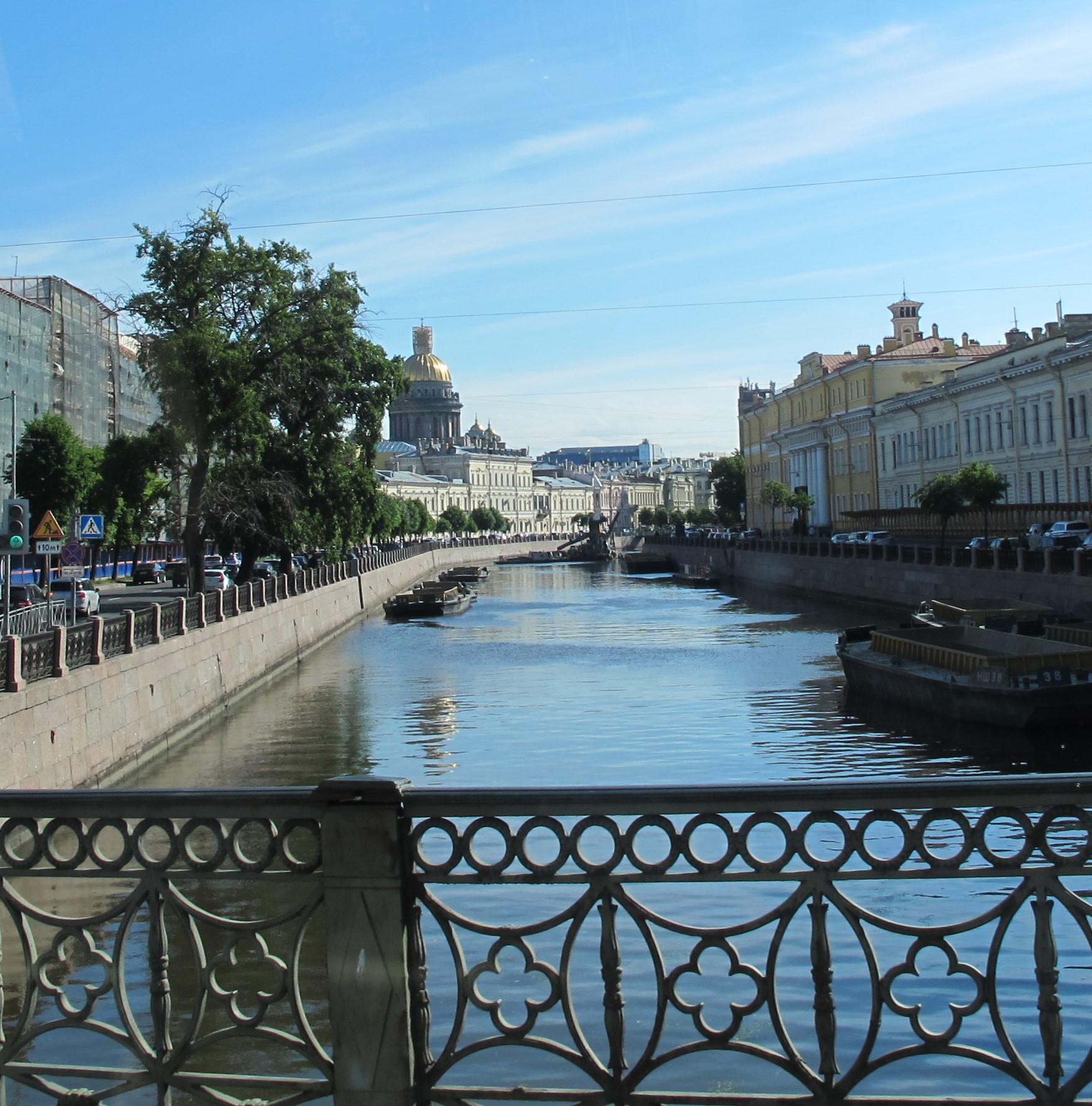  St Petersburg is laced by canals which all have artistic metal railings. 