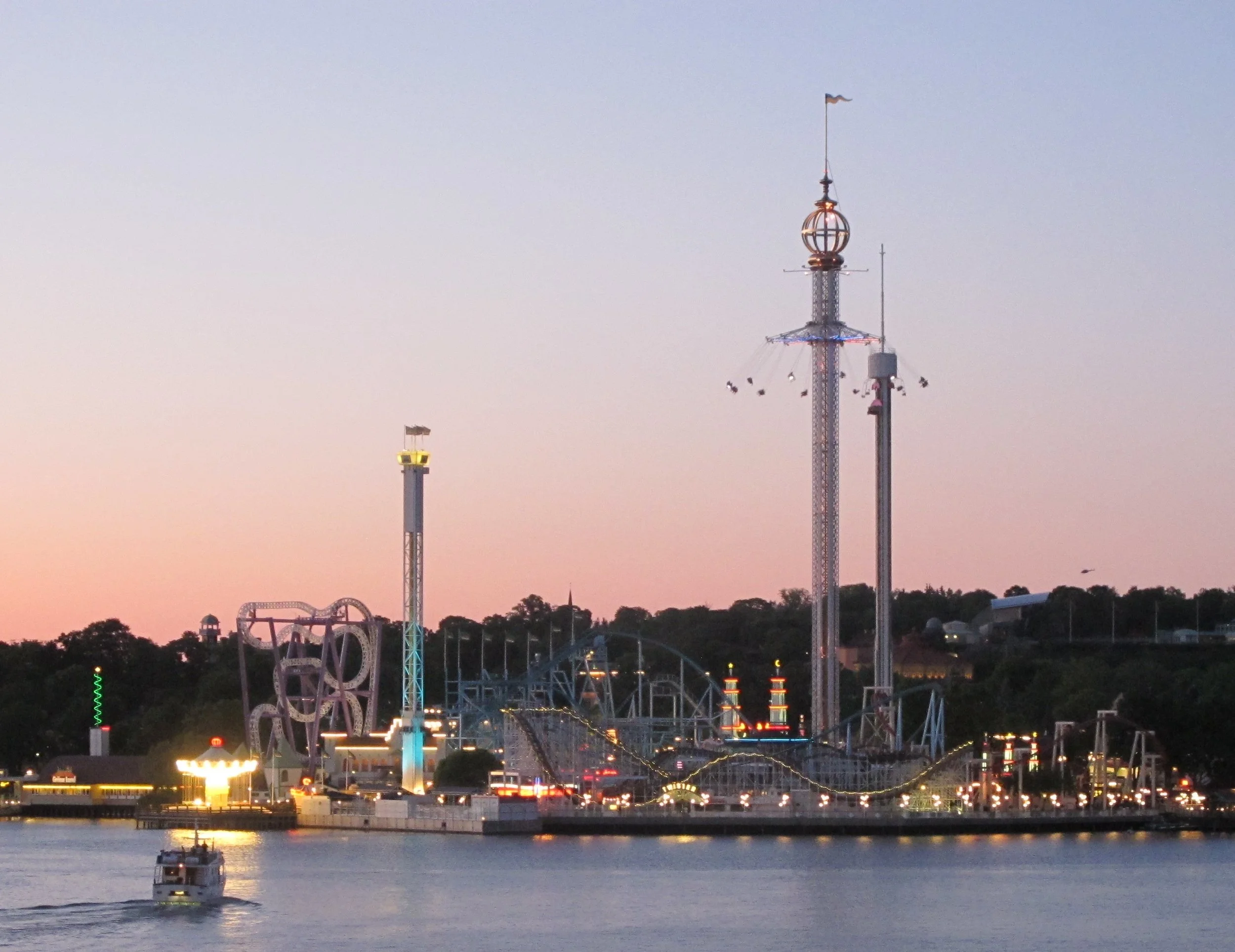  From our stateroom we could see the Skansen amusement park 