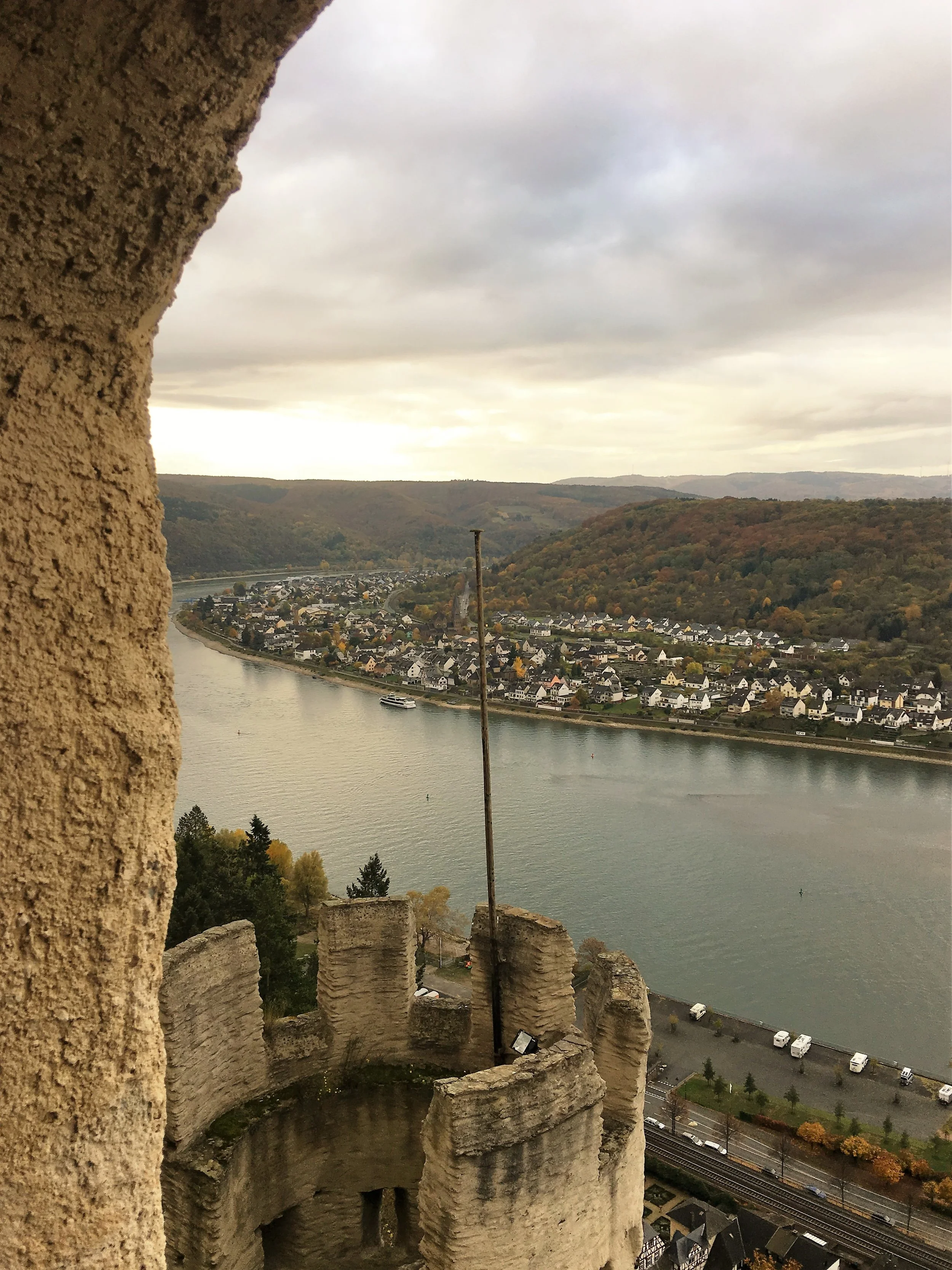  Looking south from Marksburg Castle. 