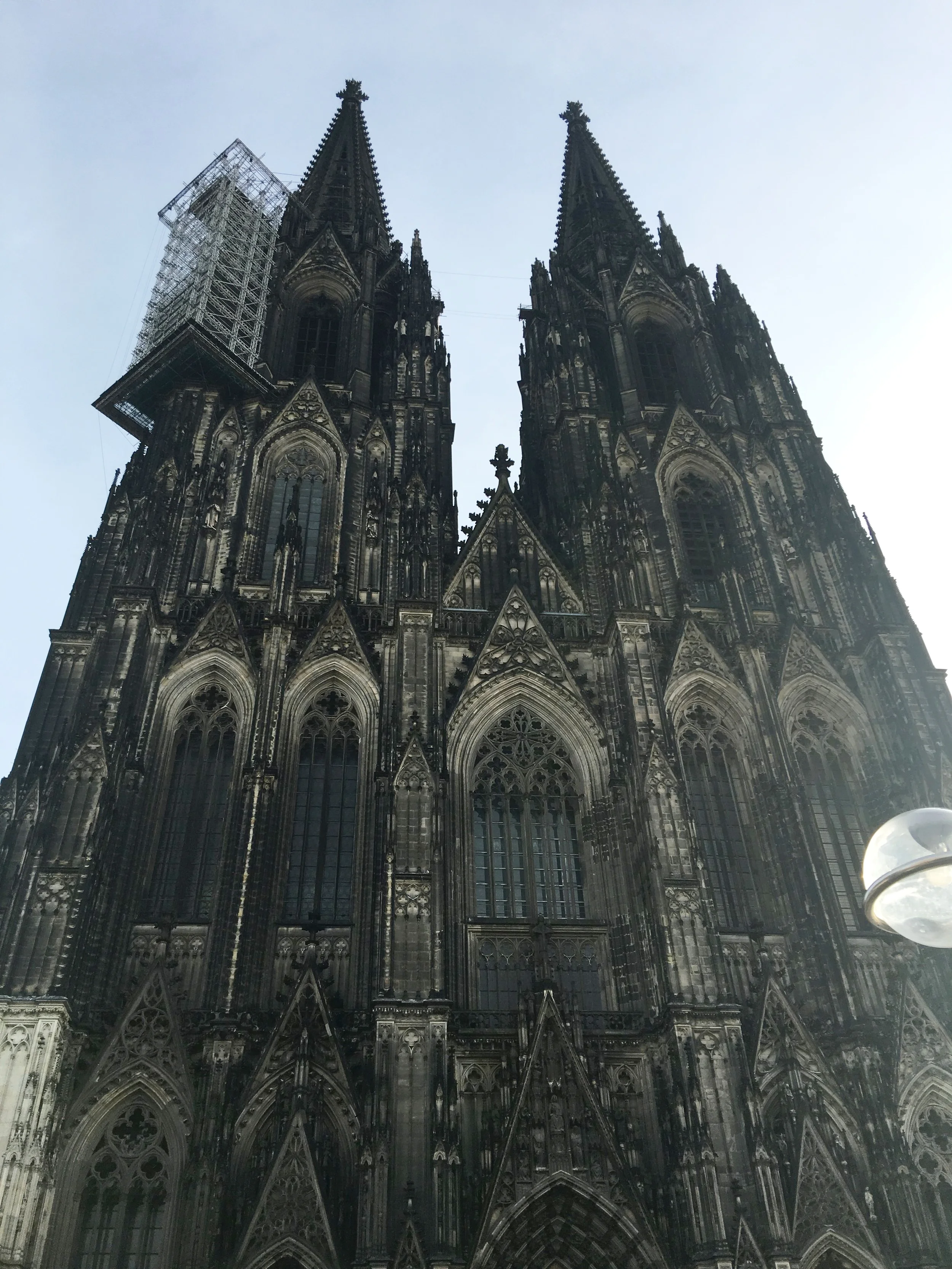  The Cathedral in Cologne is massive and on a high spot in the city. 