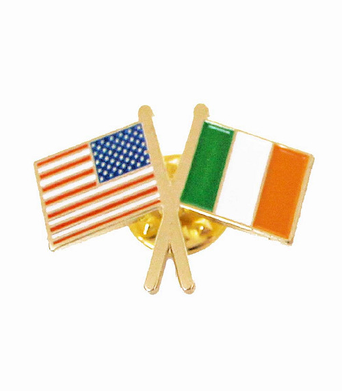 Irish American Lapel Pin