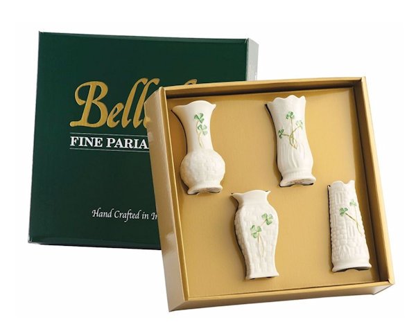 Belleek Gift Box of Vases