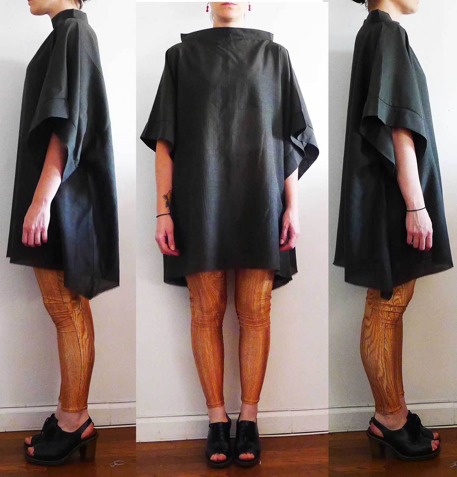 July 22, 2013 - as worn. with woodgrain leggings.