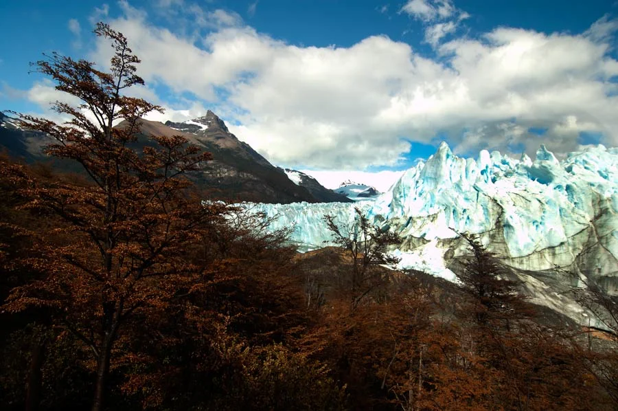The 60-mile long Perito Moreno in Argentina from my blog which captures the experience of trekking in Patagonia for 4 months.