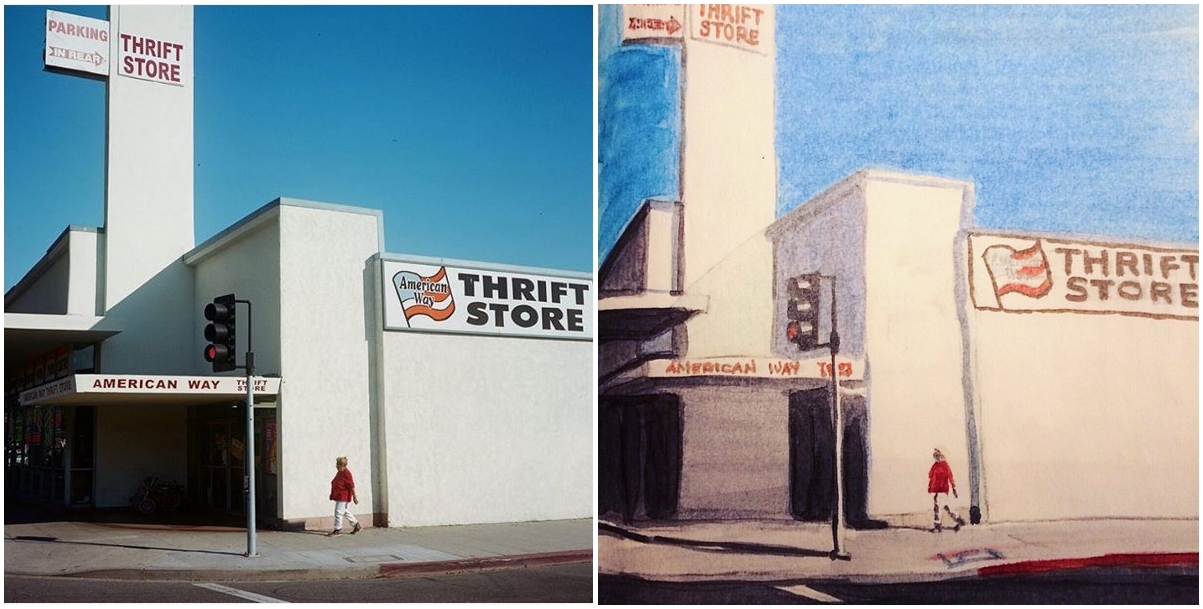 George Byrne's Original and Fan Artist Painting on the right